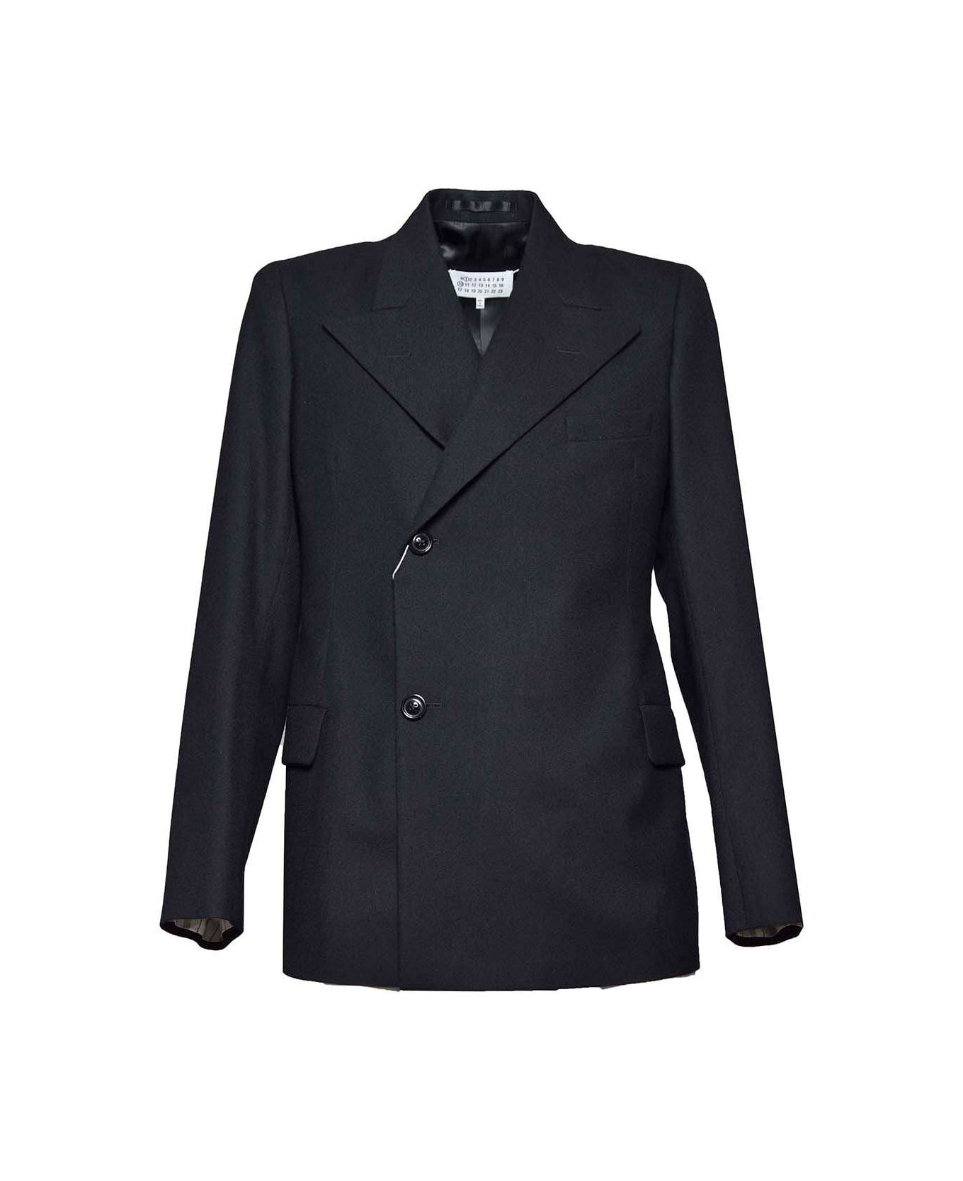 Maison Margiela Barathea Single-breasted Suit Jacket - Nero