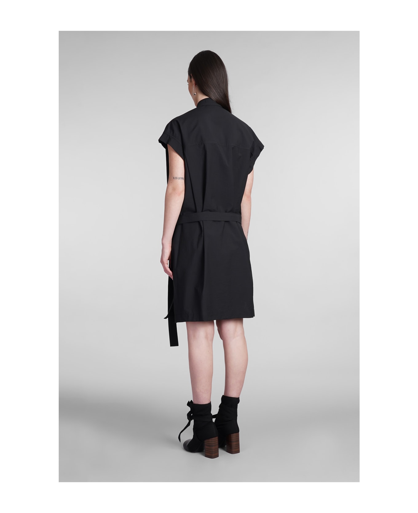 Lemaire Dress In Black Cotton - BK999 BLACK