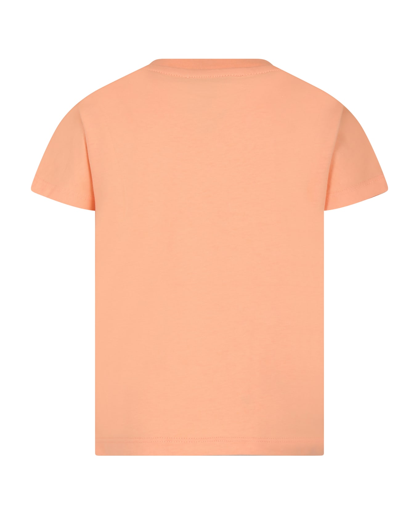 MSGM Orange T-shirt For Kids With Logo - Orange