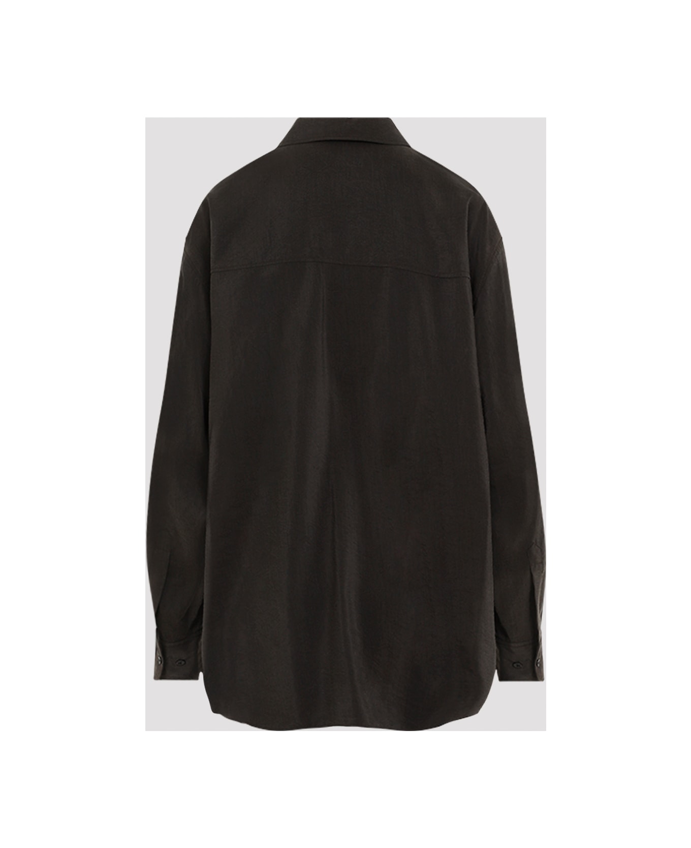 Lemaire Long Shirt With Tie - Dark Espresso シャツ