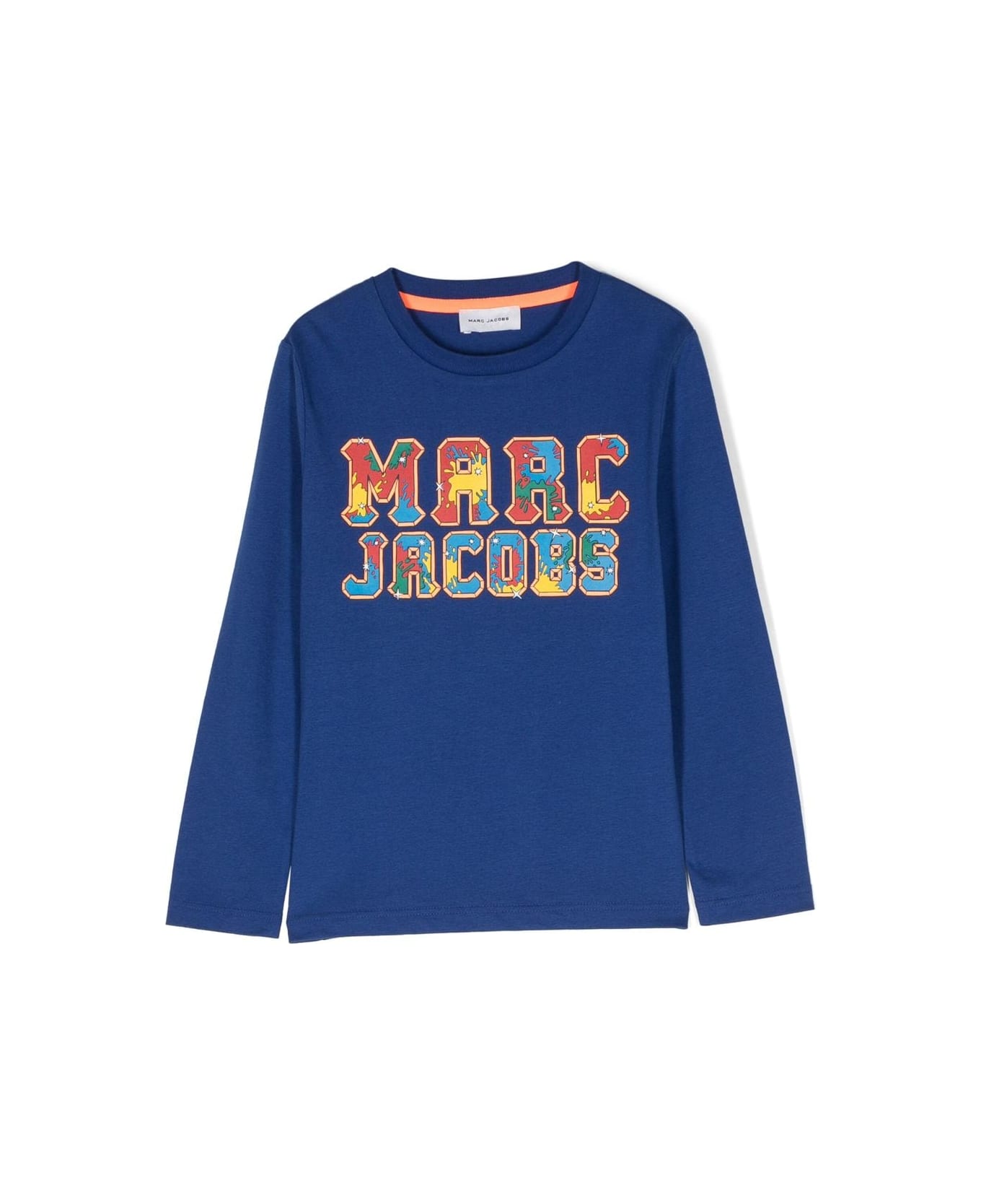 Little Marc Jacobs Marc Jacobs T-shirt Blu Royal In Jersey Di Cotone Bambino - Blu