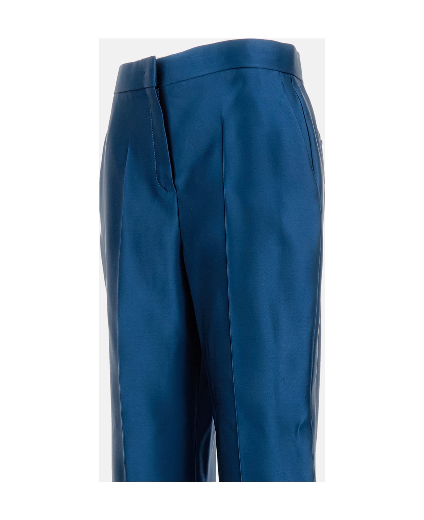 Fendi Tailored Silk Trousers - Blue