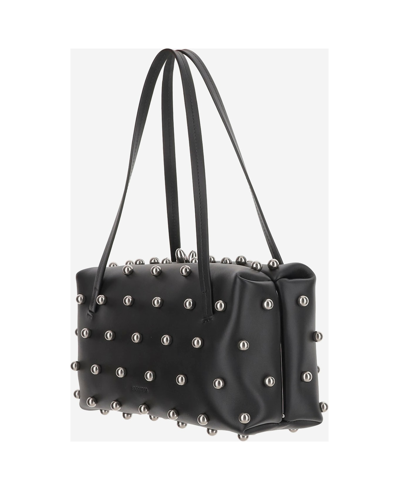Jil Sander Goji Pillow Leather Shoulder Bag - Black