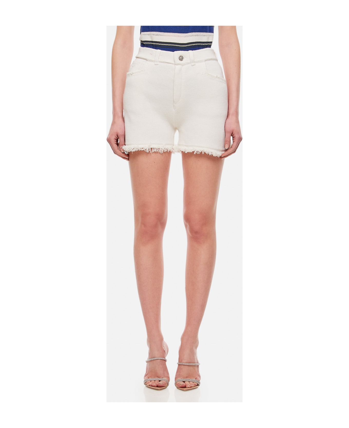Barrie Cashmere Shorts - White ショートパンツ