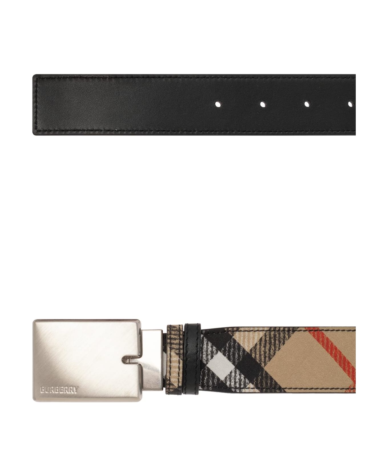 Burberry Reversible Belt - Sand/slate