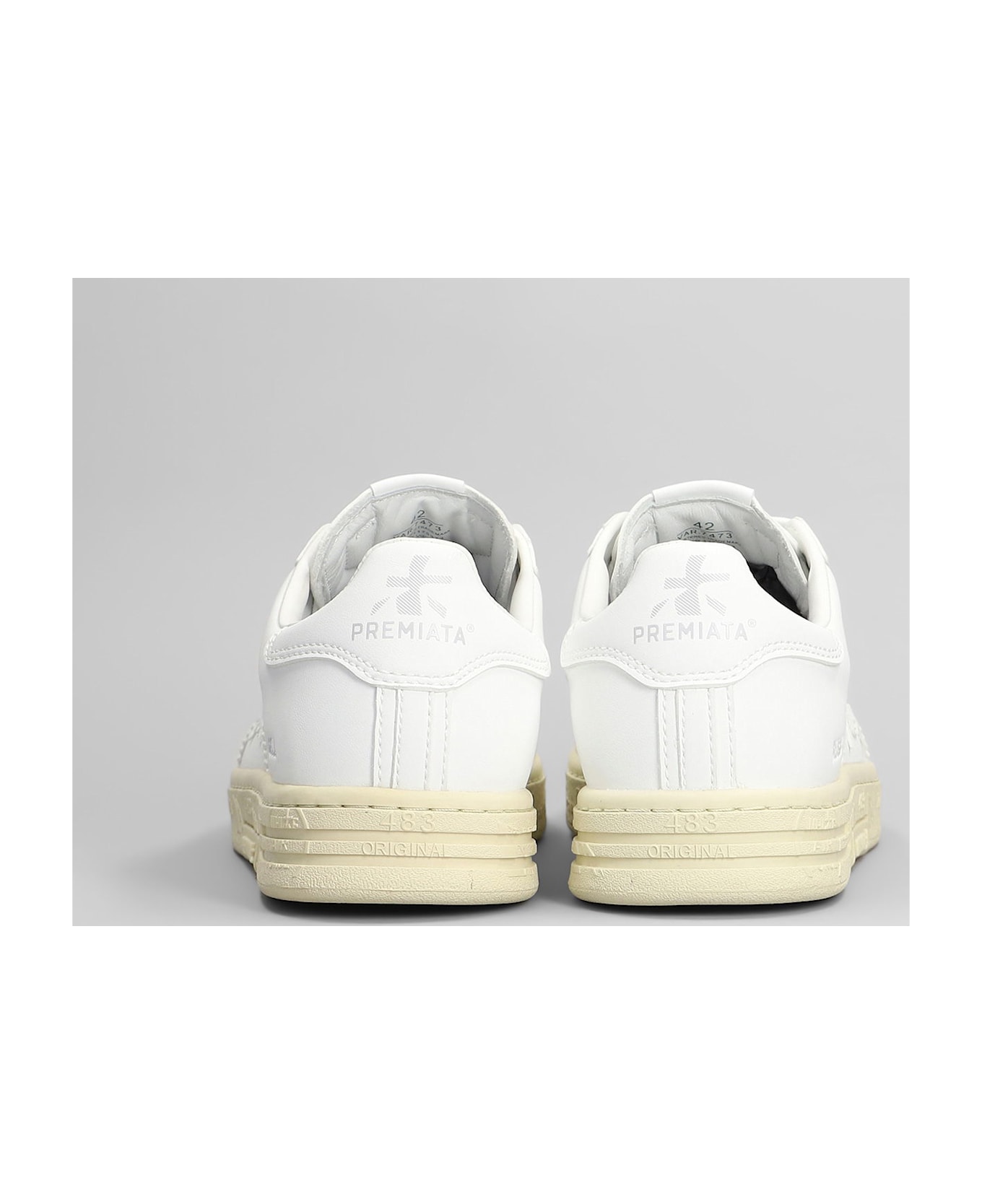 Premiata Russell Sneakers In White Leather - white