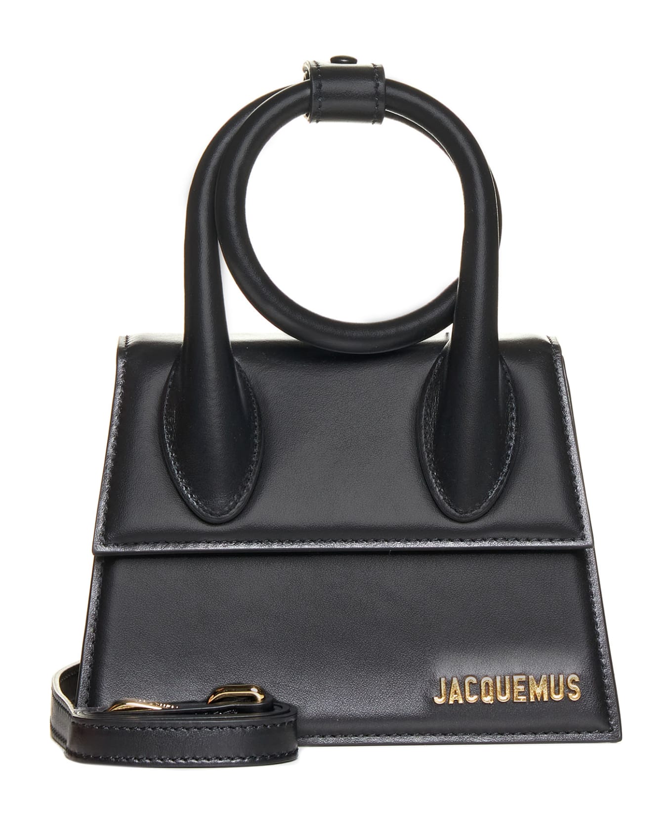 Jacquemus Le Chiquito Noeud Leather Shoulder Bag - Black