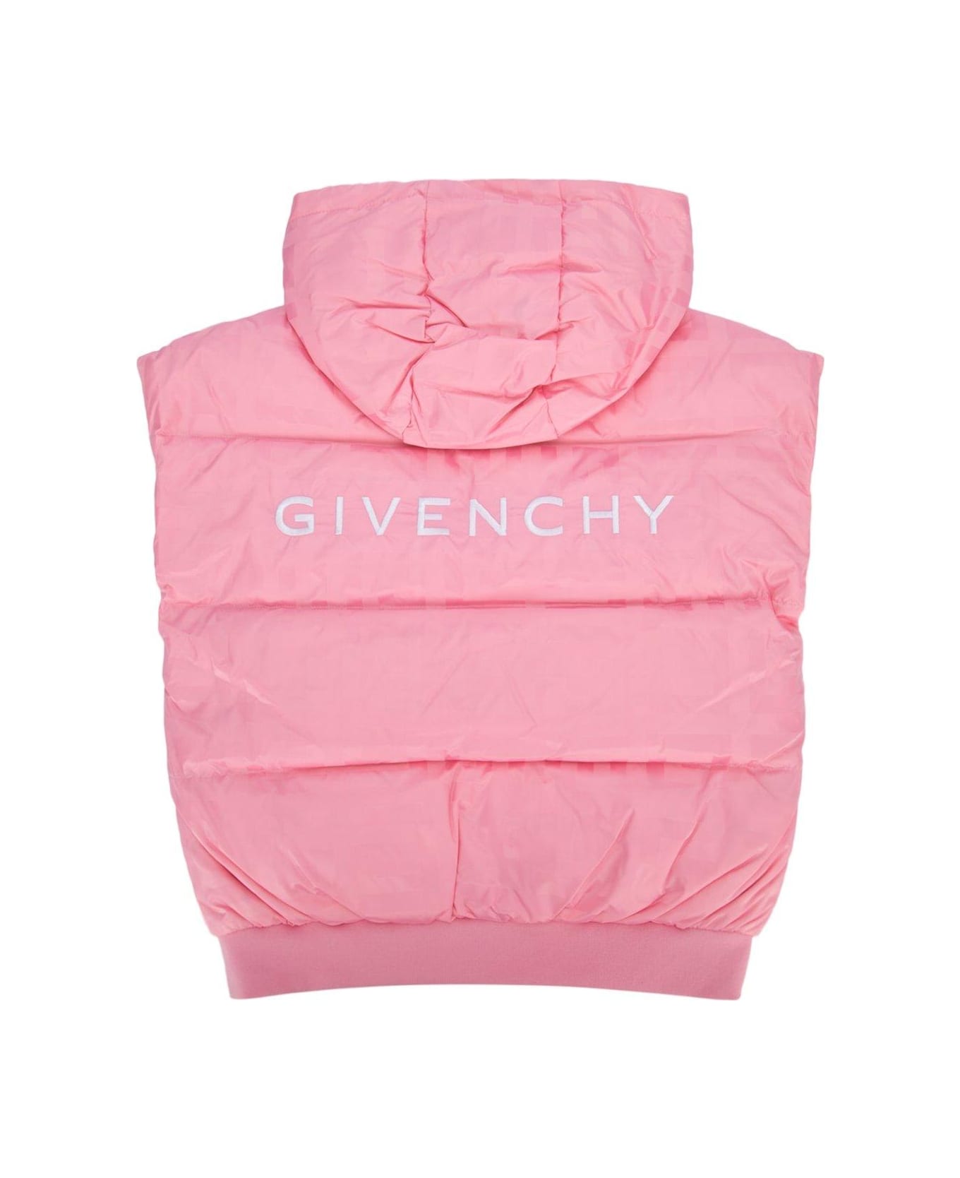 Givenchy 4g Motif Hooded Down Gilet - Rosa