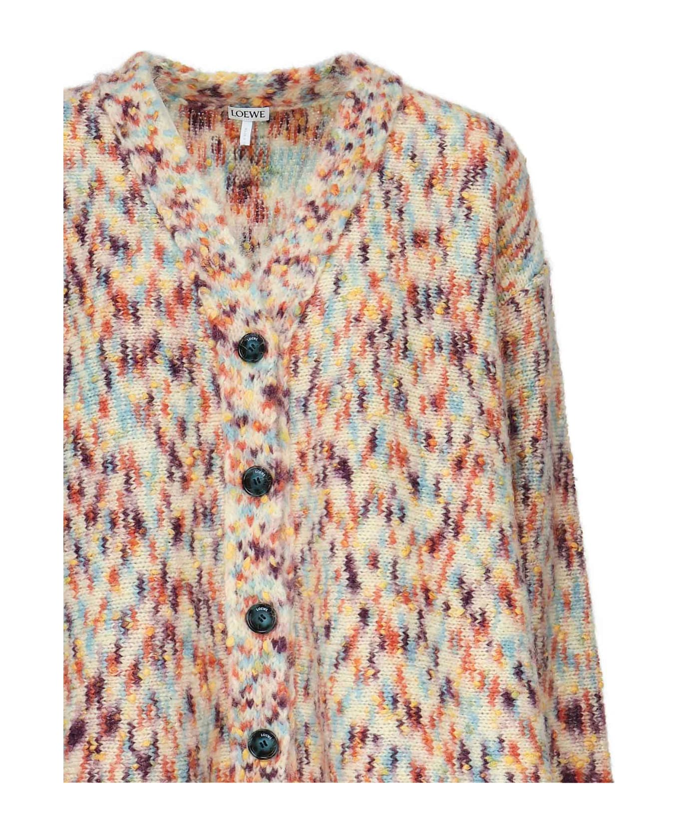 Loewe Mohair And Wool Blend Cardigan - MultiColour
