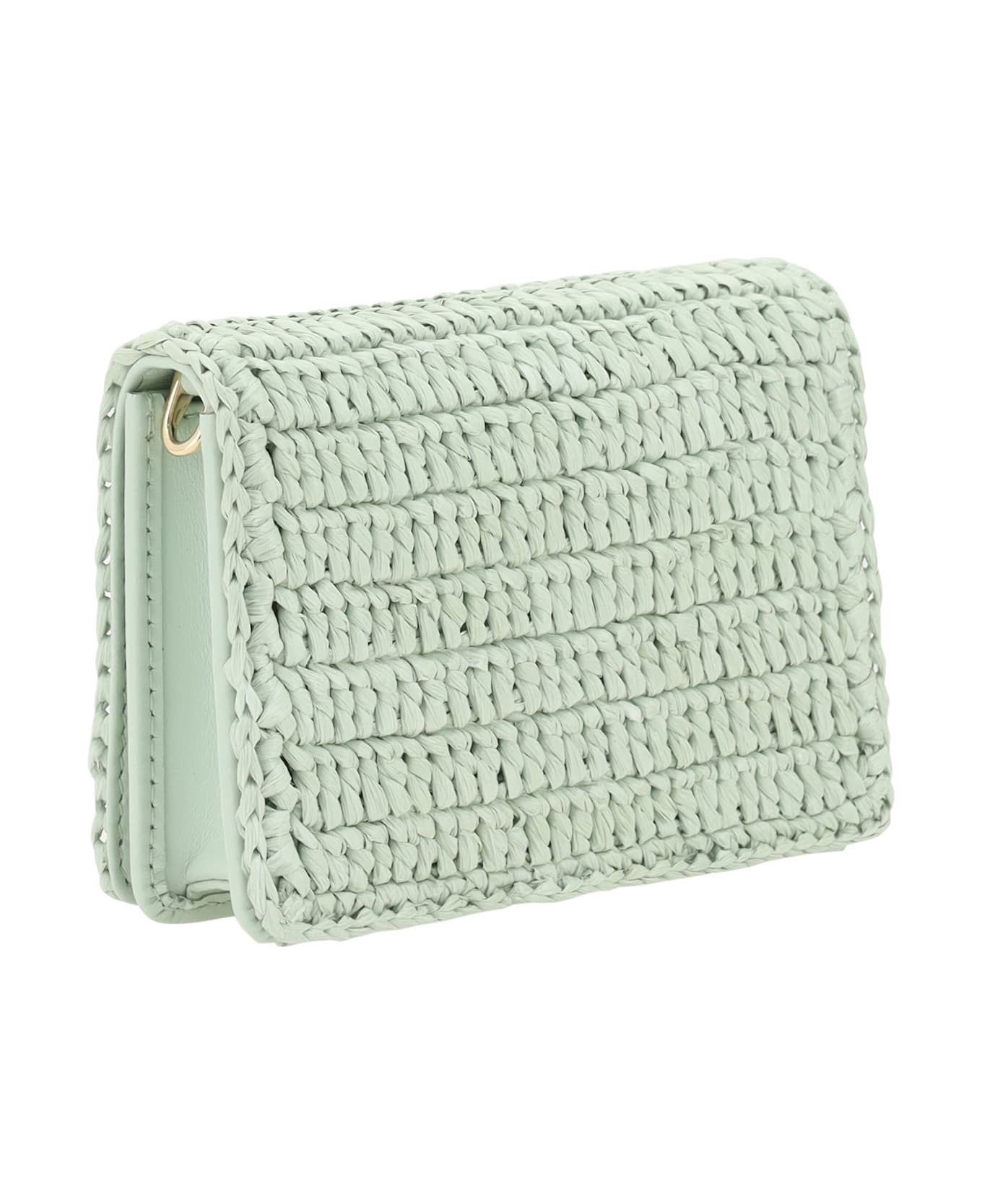 【関税&送料込】Prada Olive Green Raffia Card Holder Prada Raffia Card Holder | italist