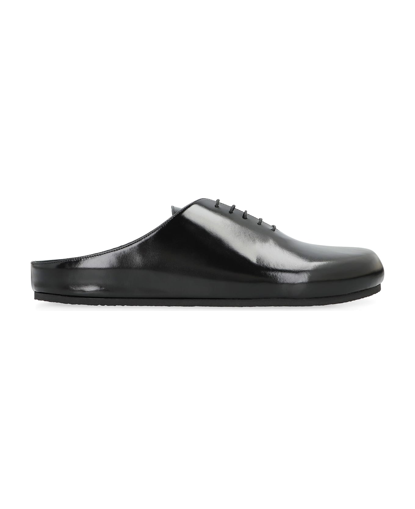 Jacquemus Mules Derby Shoes In Leather - black