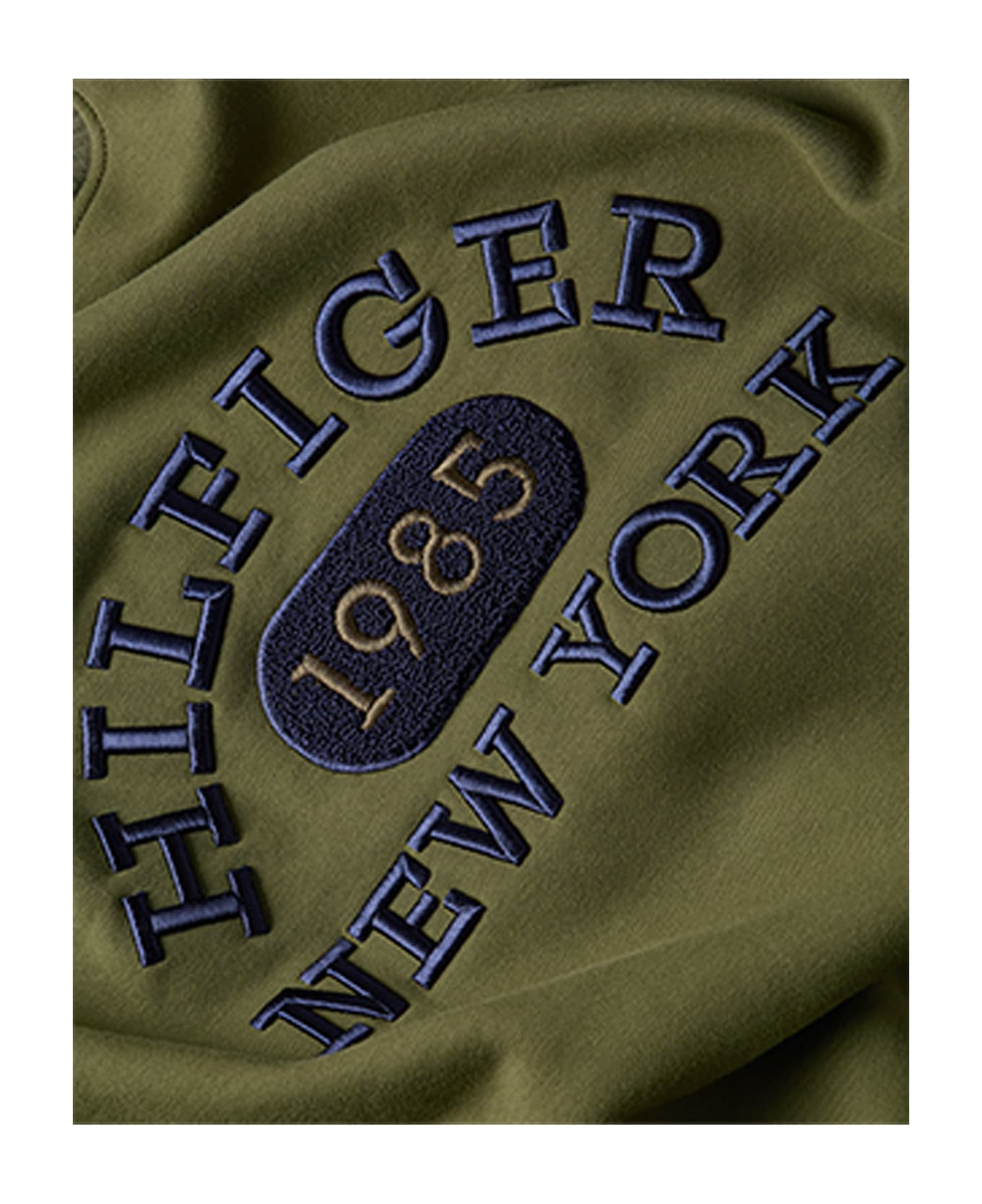 Tommy Hilfiger Monotype College Style Sweatshirt - PUTTING GREEN フリース