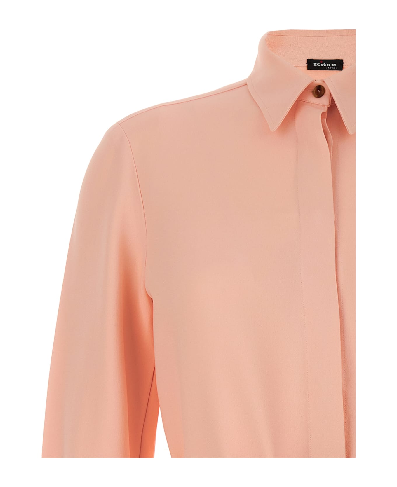 Kiton Bow Shirt - Pink