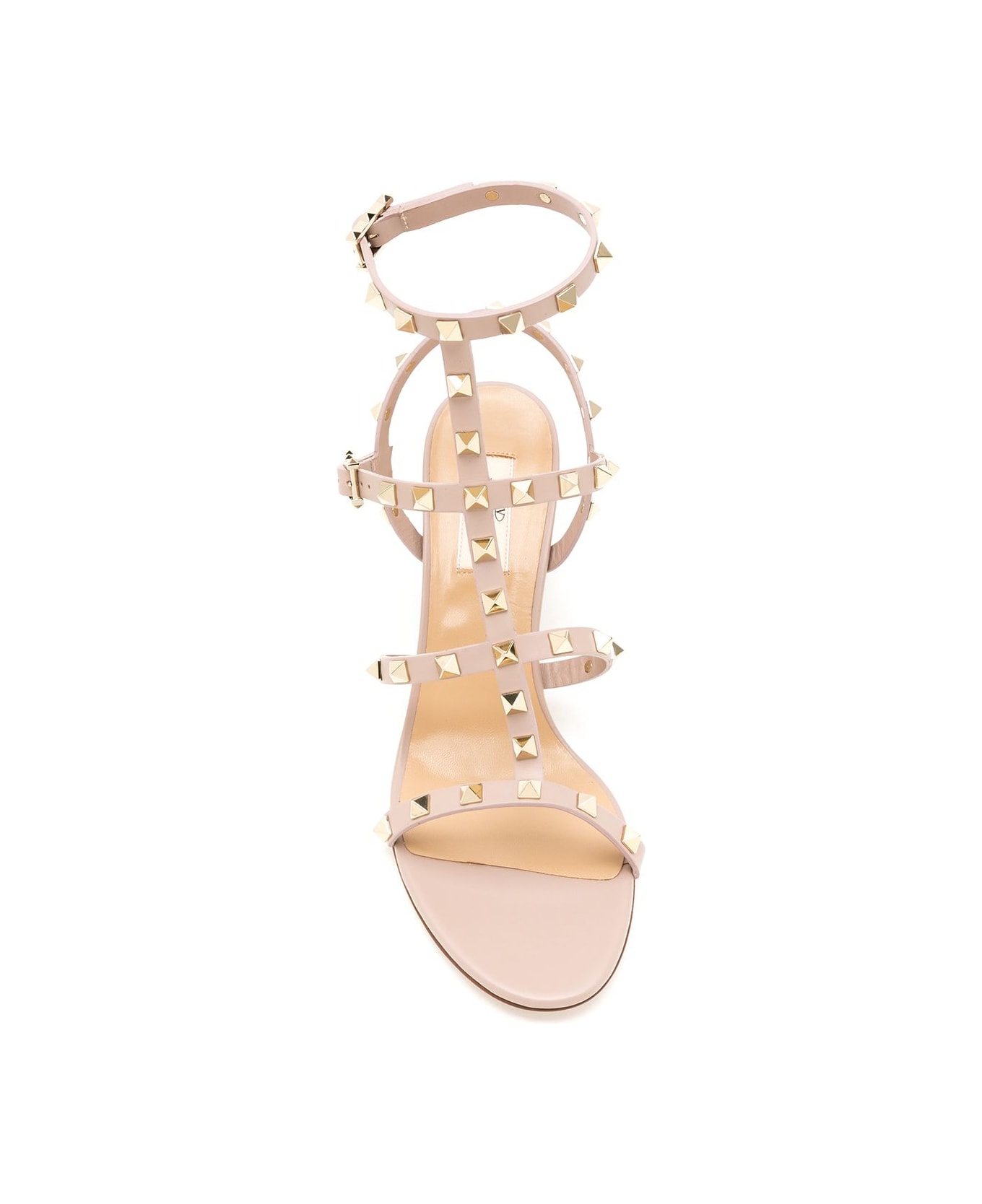 Valentino Garavani Rockstud Leather Sandals - Powder