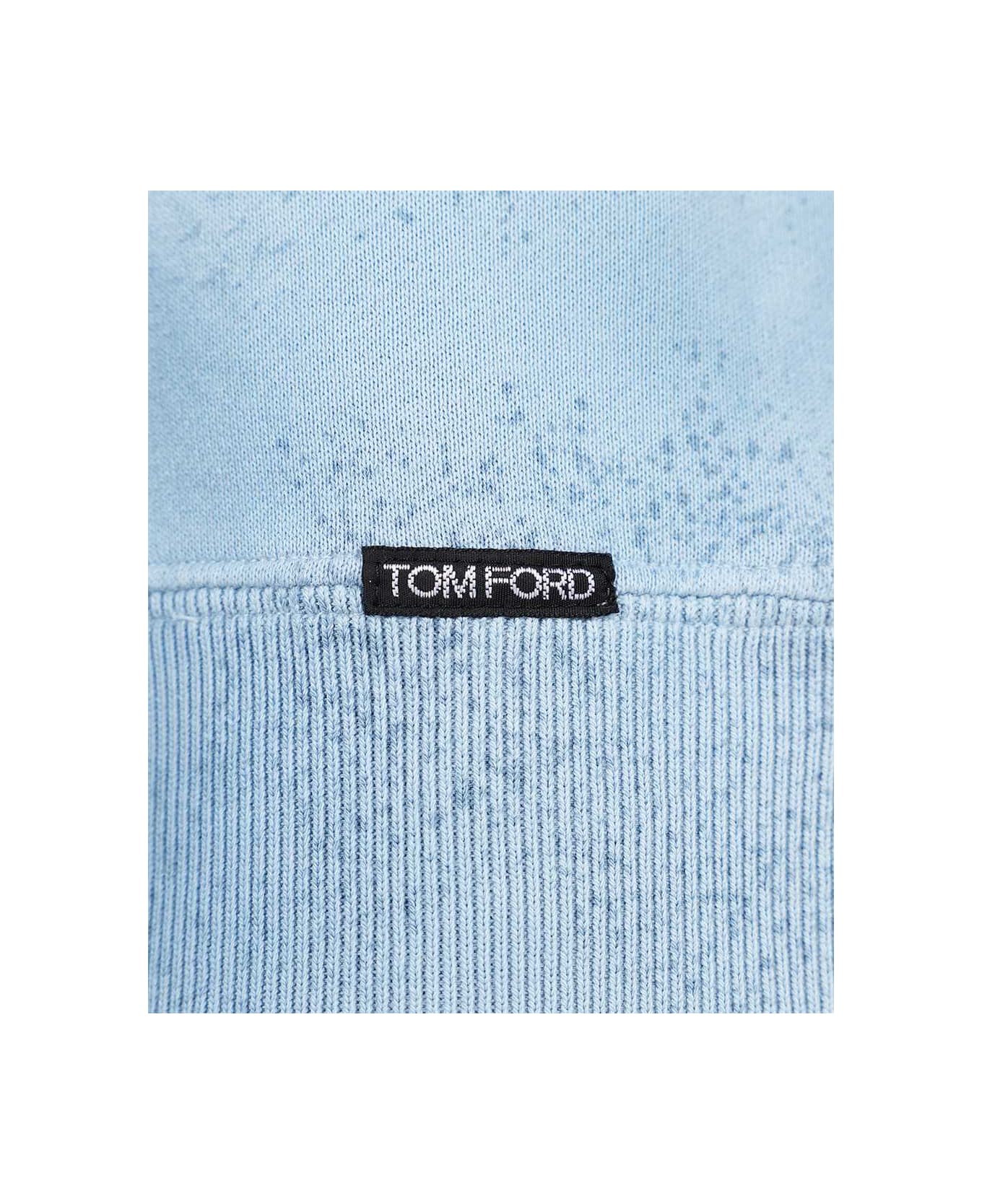 Tom Ford Cotton Crew-neck Sweatshirt - Light Blue