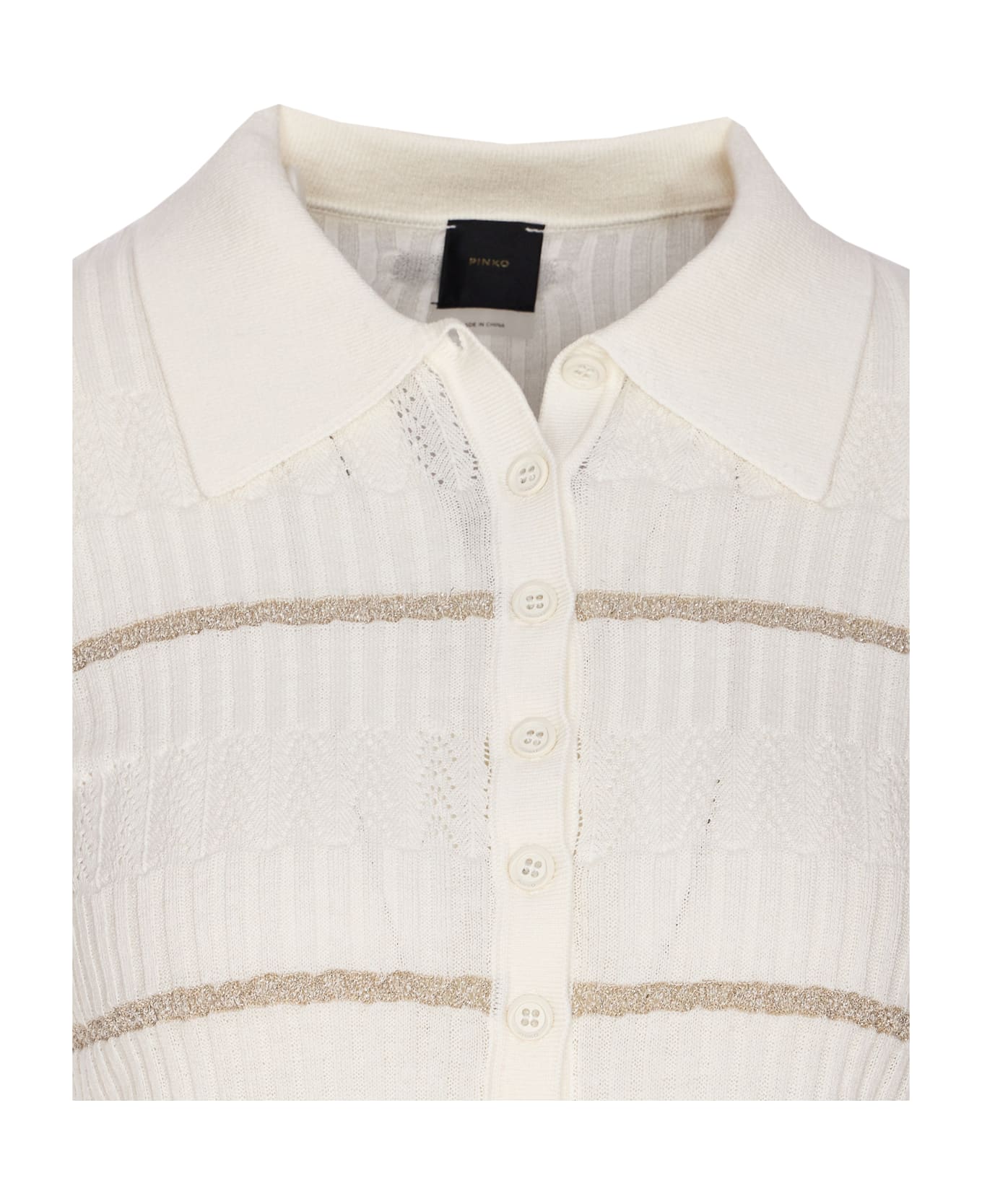 Pinko Jannu Long Sleeves Polo - White