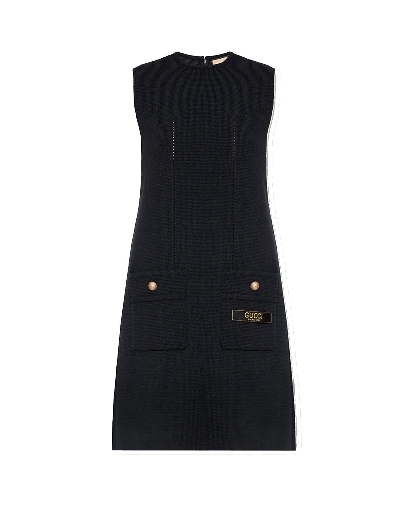 Gucci Wool Mini Dress - Black ワンピース＆ドレス