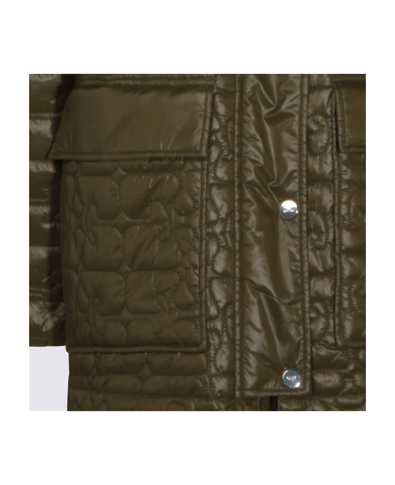 Ganni Olive Green Down Jacket - KALAMATA ダウンジャケット