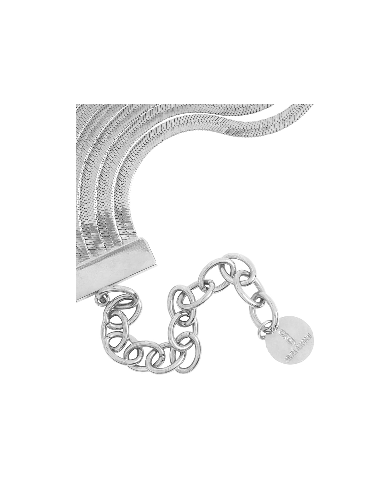 Silvia Gnecchi 
imperial
 Metallic Small Necklace With Adjustable Rear Closure In Brass Woman - Metallic