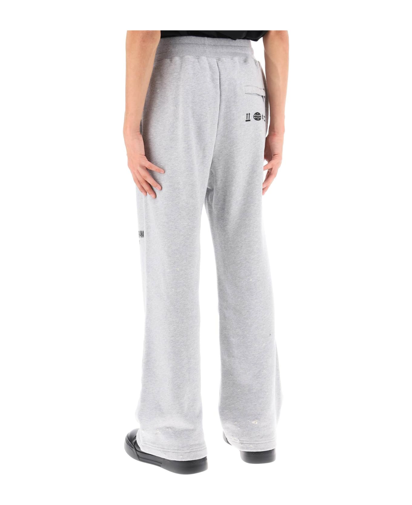 Dolce & Gabbana Wide Leg Sweat Pants - grey