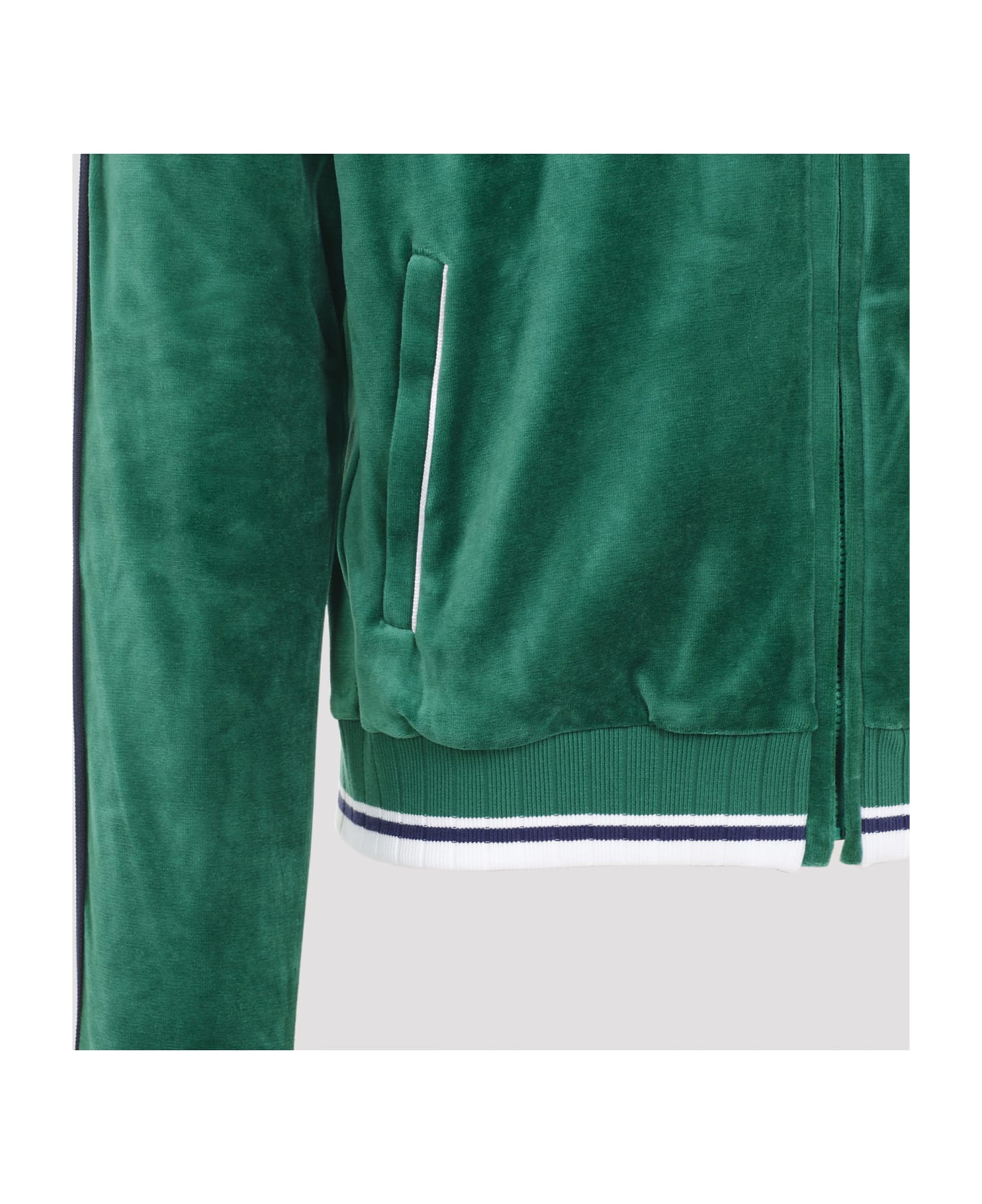 Casablanca Velour Track Jacket - Evergreen