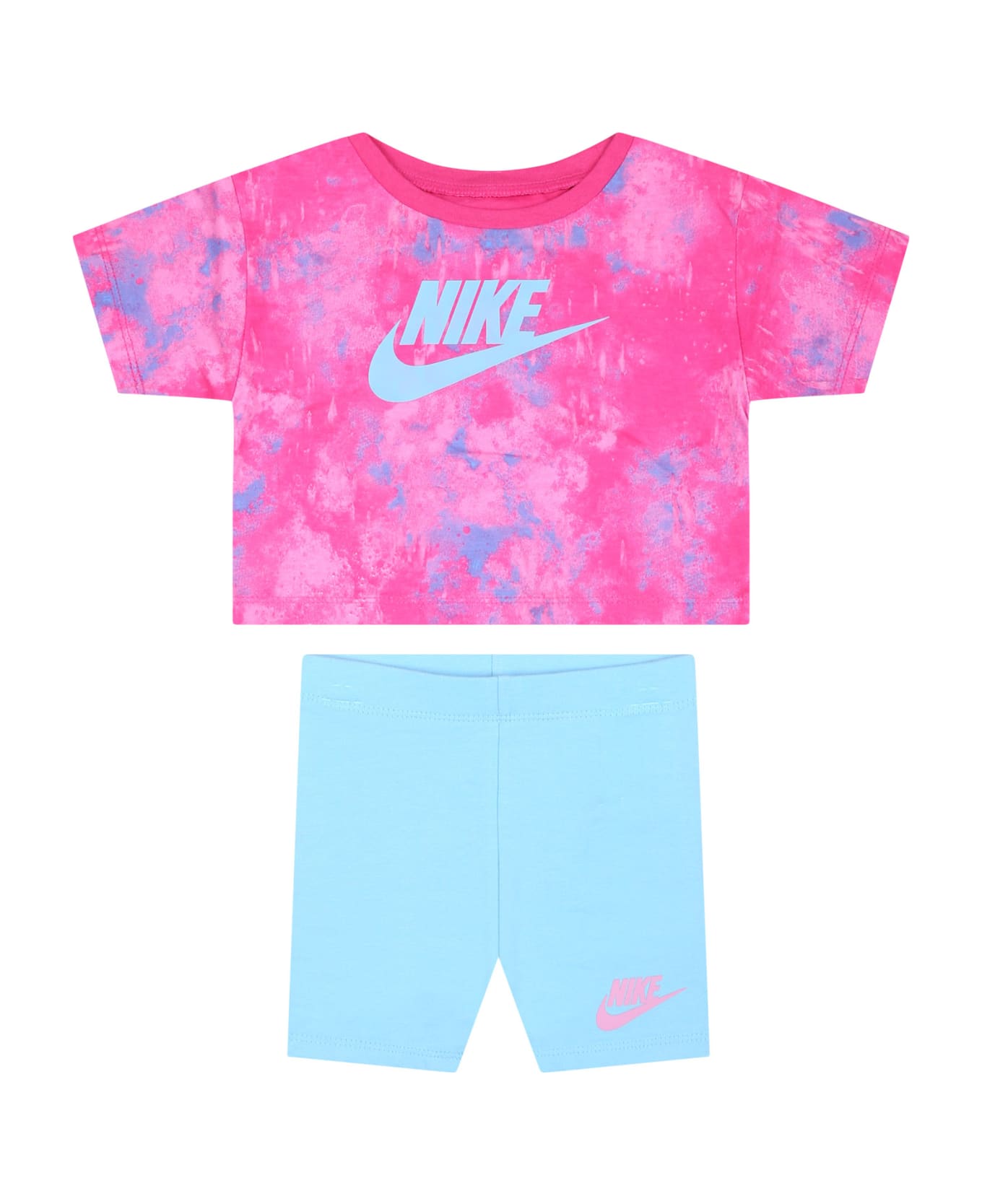 Nike Fuchsia T-shirt For Baby Girl With Logo - Multicolor