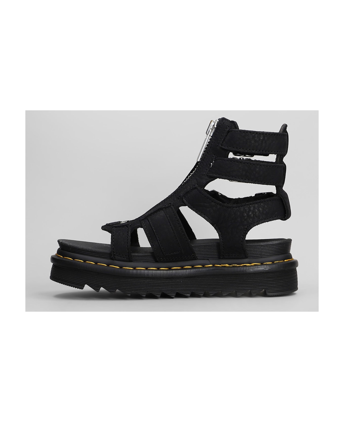Dr. Martens Olson Sandals In Black Nubuck - black