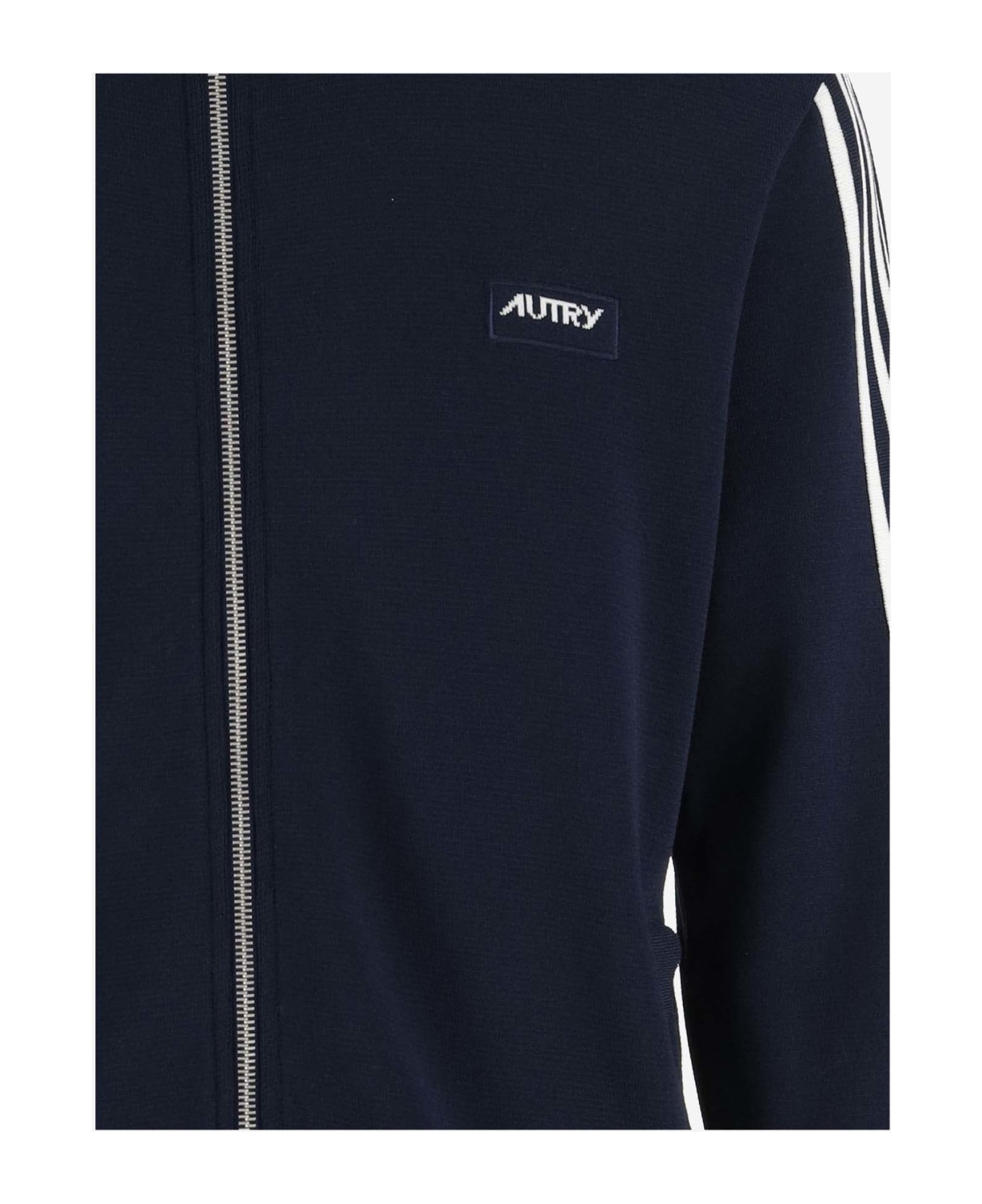 Autry Viscose Blend Sweatshirt With Logo - Blue