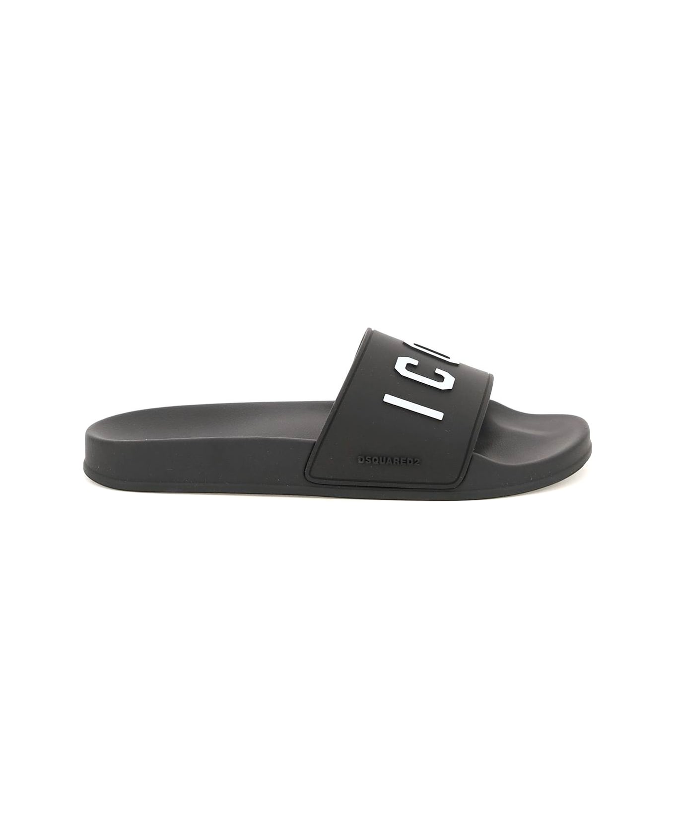 Dsquared2 Rubber Slide Sandal - Black