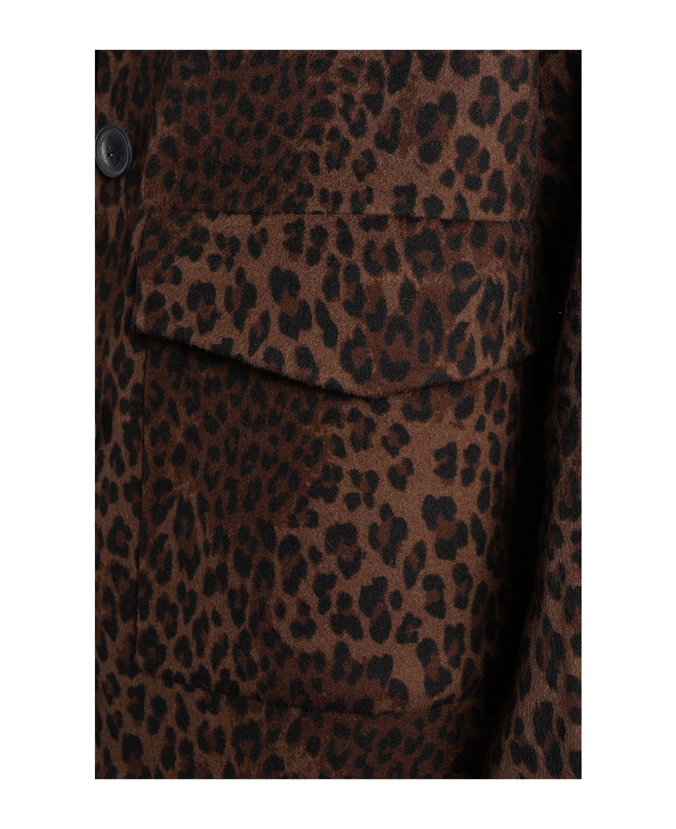 MC2 Saint Barth Bonnibell Double Casual Jacket In Animalier Wool - Animalier