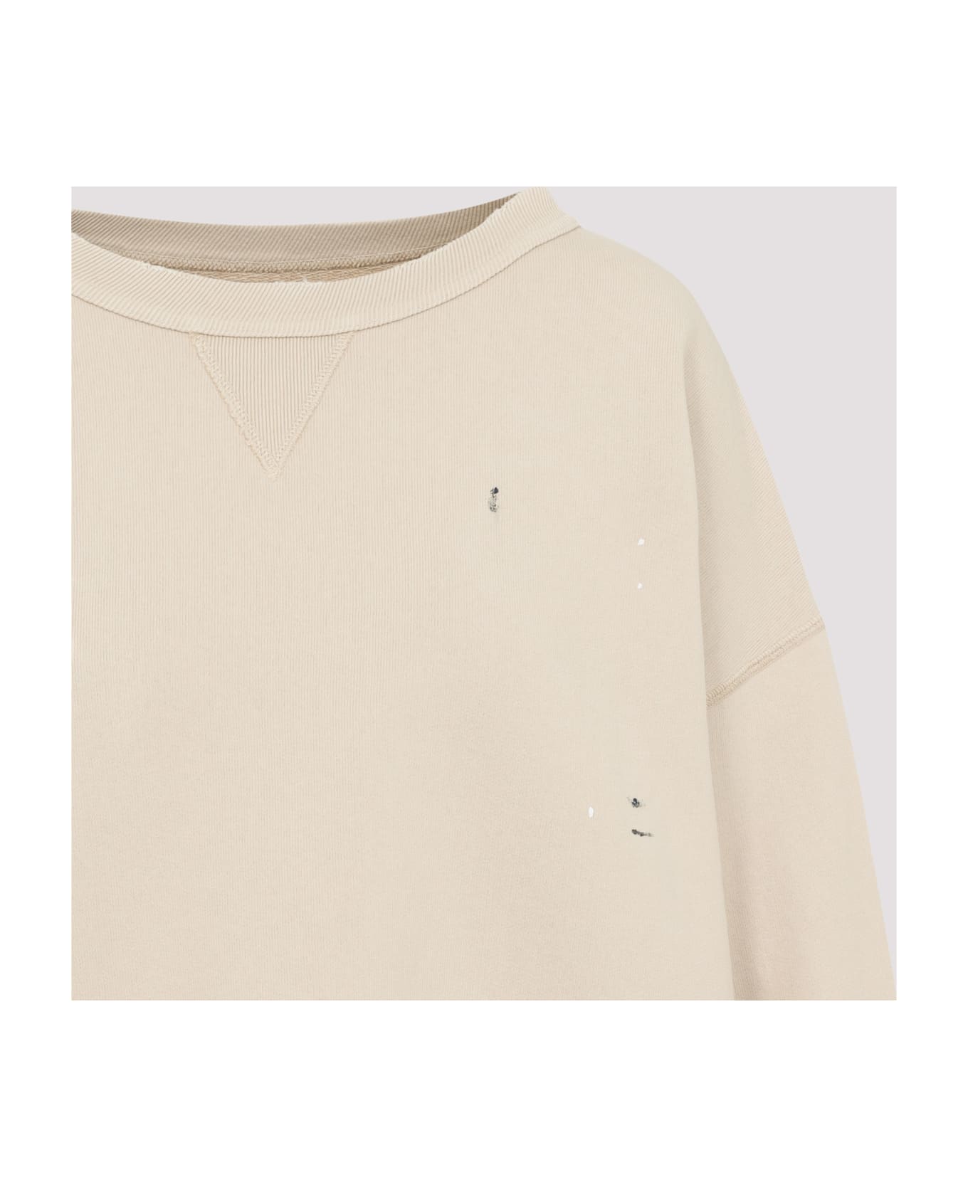 Maison Margiela Cotton Sweatshirt - Beige