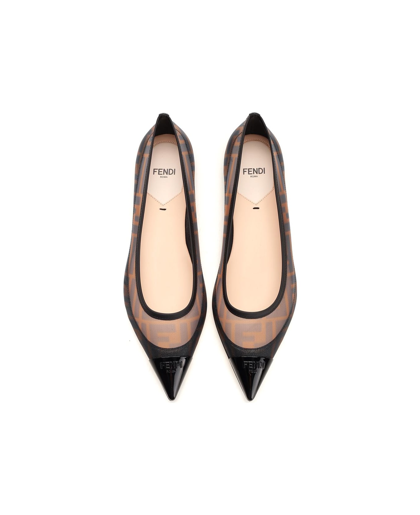 Fendi Ff Mesh Flat Shoes - Black