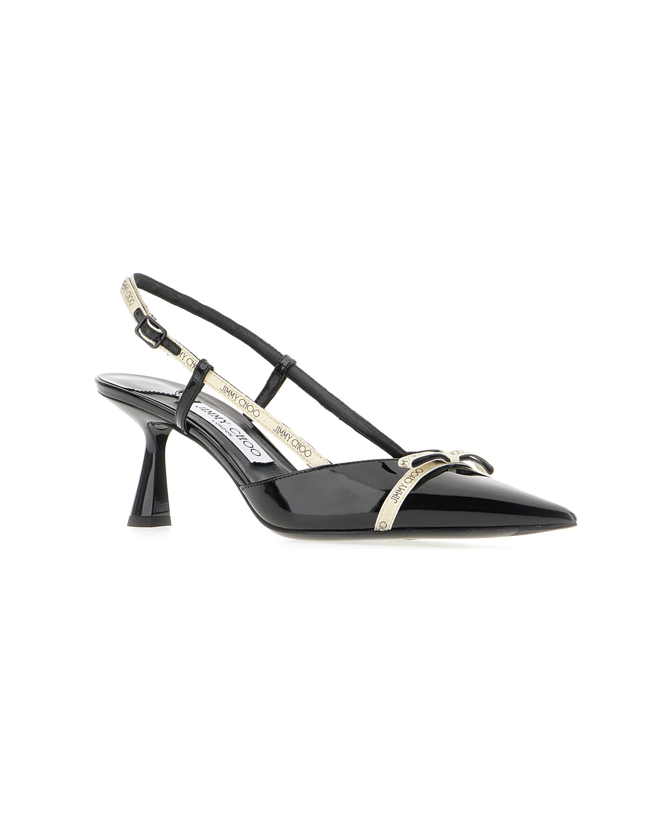 Jimmy Choo Black Leather Camila Pumps - BLACK BUTTERMILK BLACK