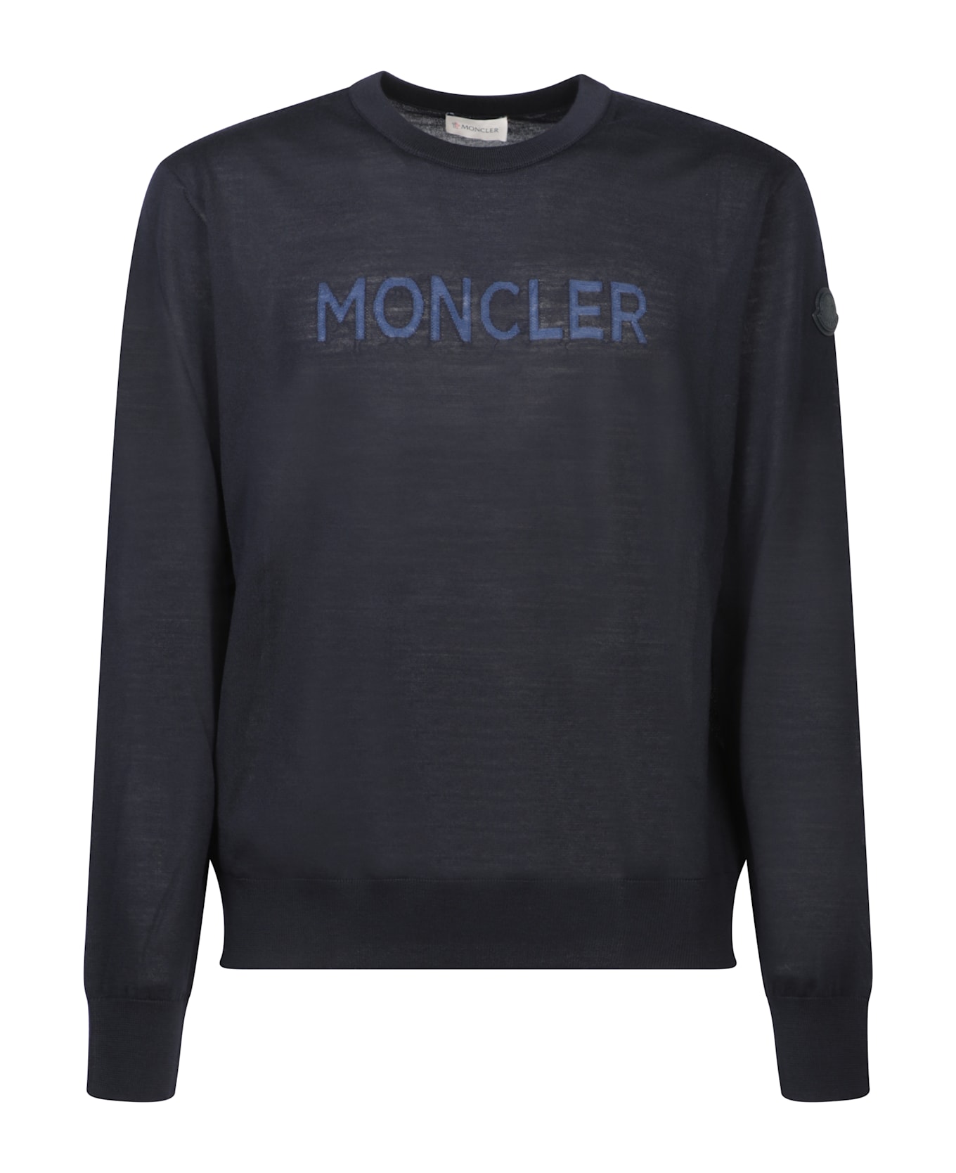 Moncler Logo Blue Sweater - Blue フリース