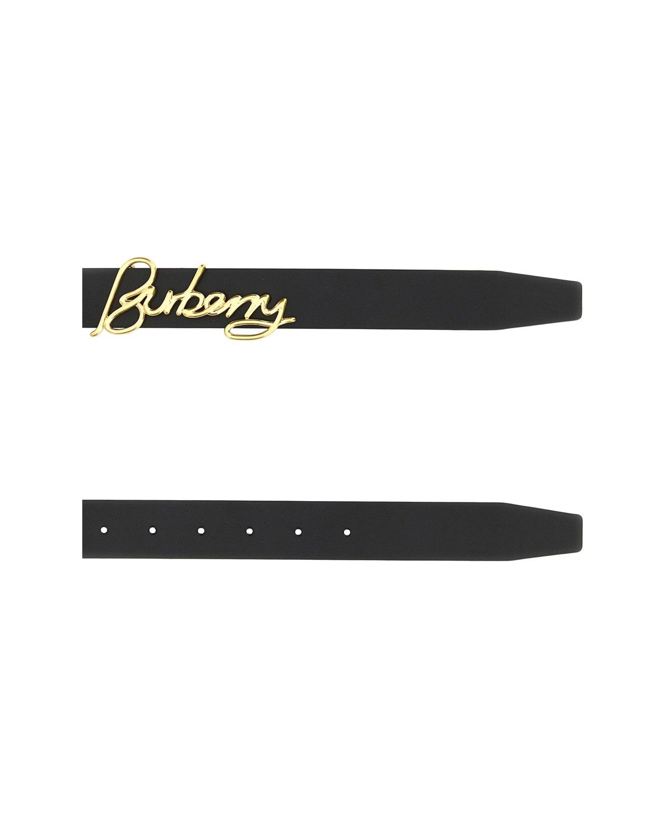 Burberry Signature Logo Buckled Reversible Belt - BLACK/BROWN