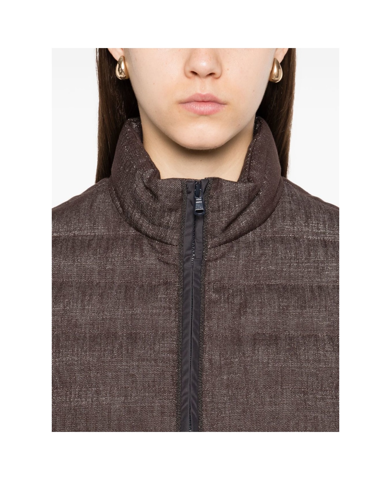 Brunello Cucinelli Shortsleeves Down Jacket - Brown