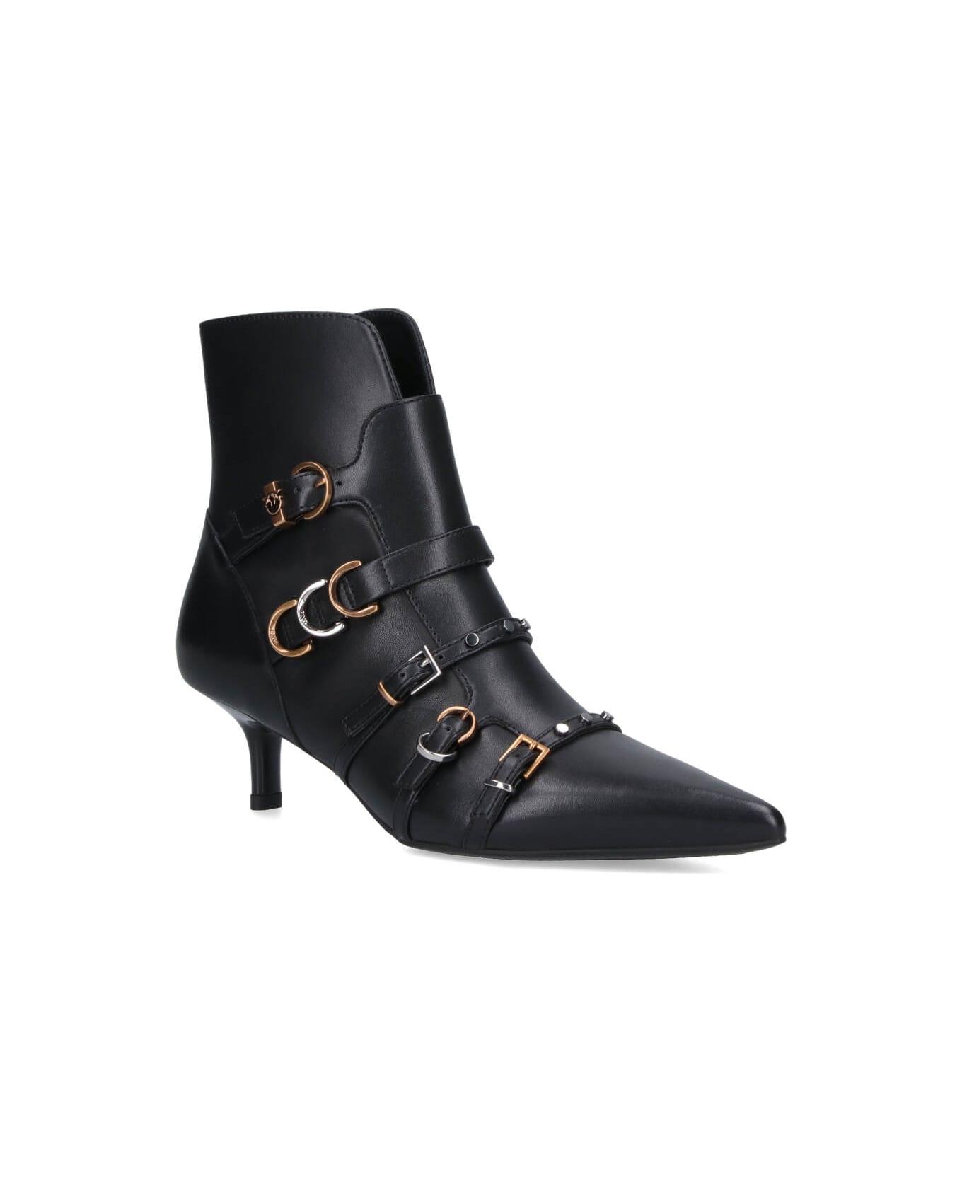 Pinko Ankle Boots With Buckle - Black  