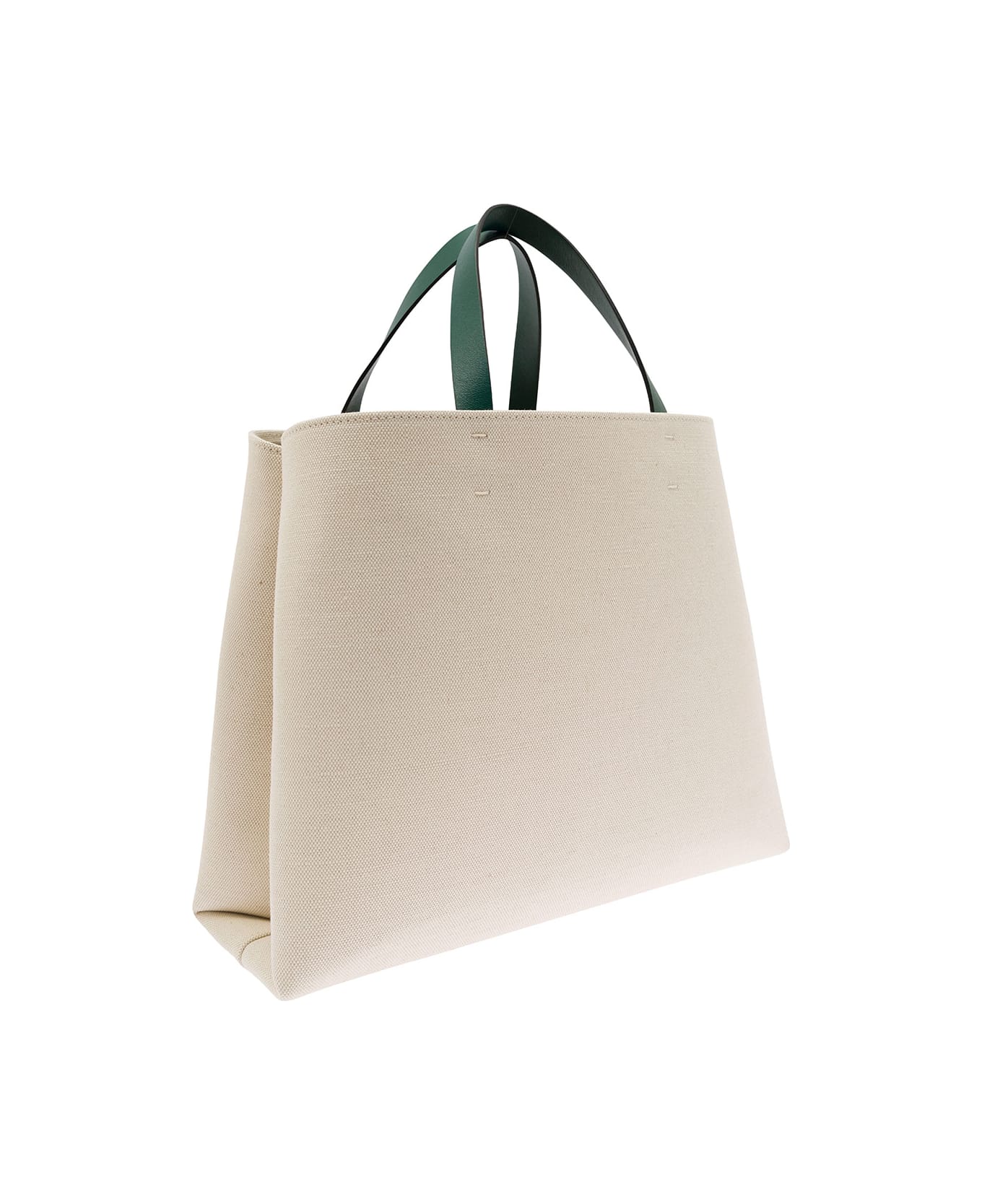 Valentino Garavani Two-tone Canvas Vlogo Shopping Bag - Green