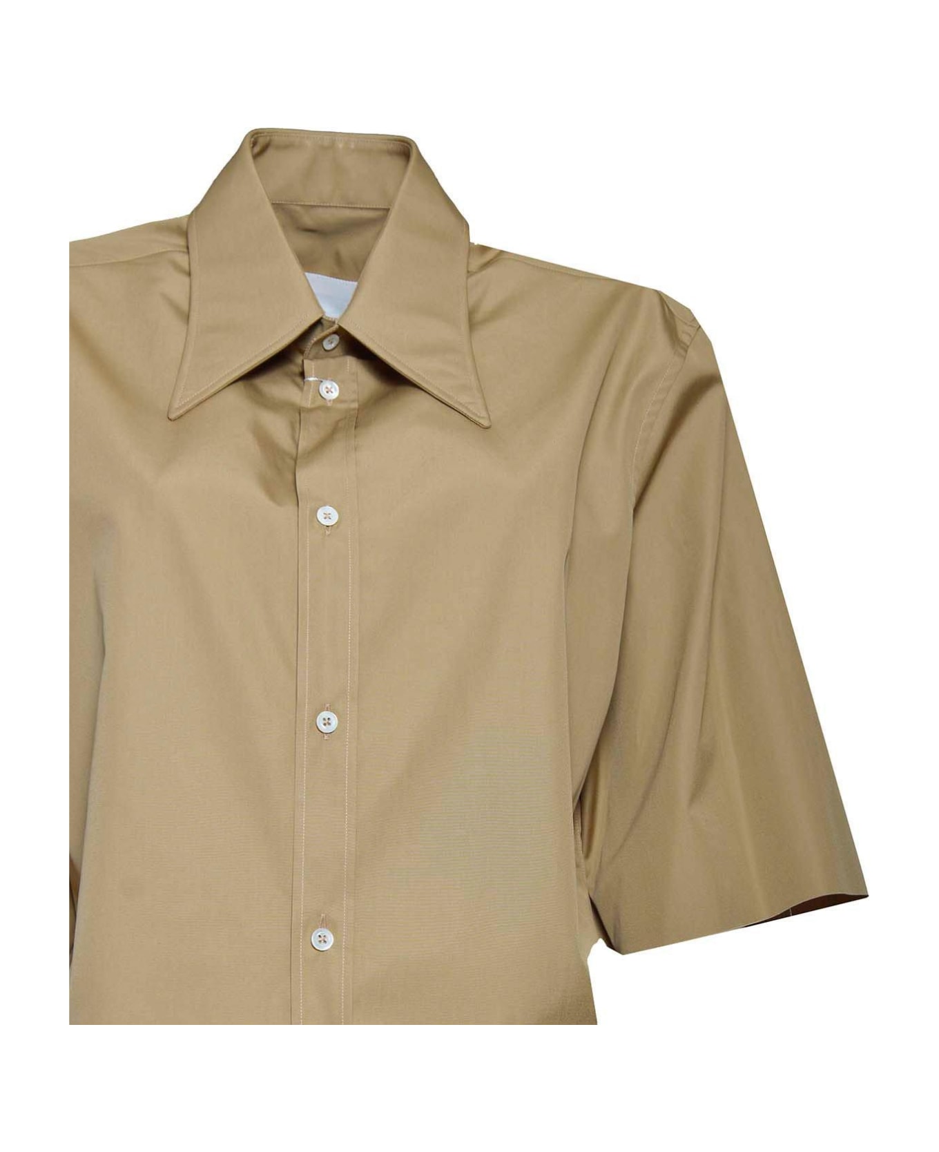 Maison Margiela Short-sleeved Shirt - CAMEL