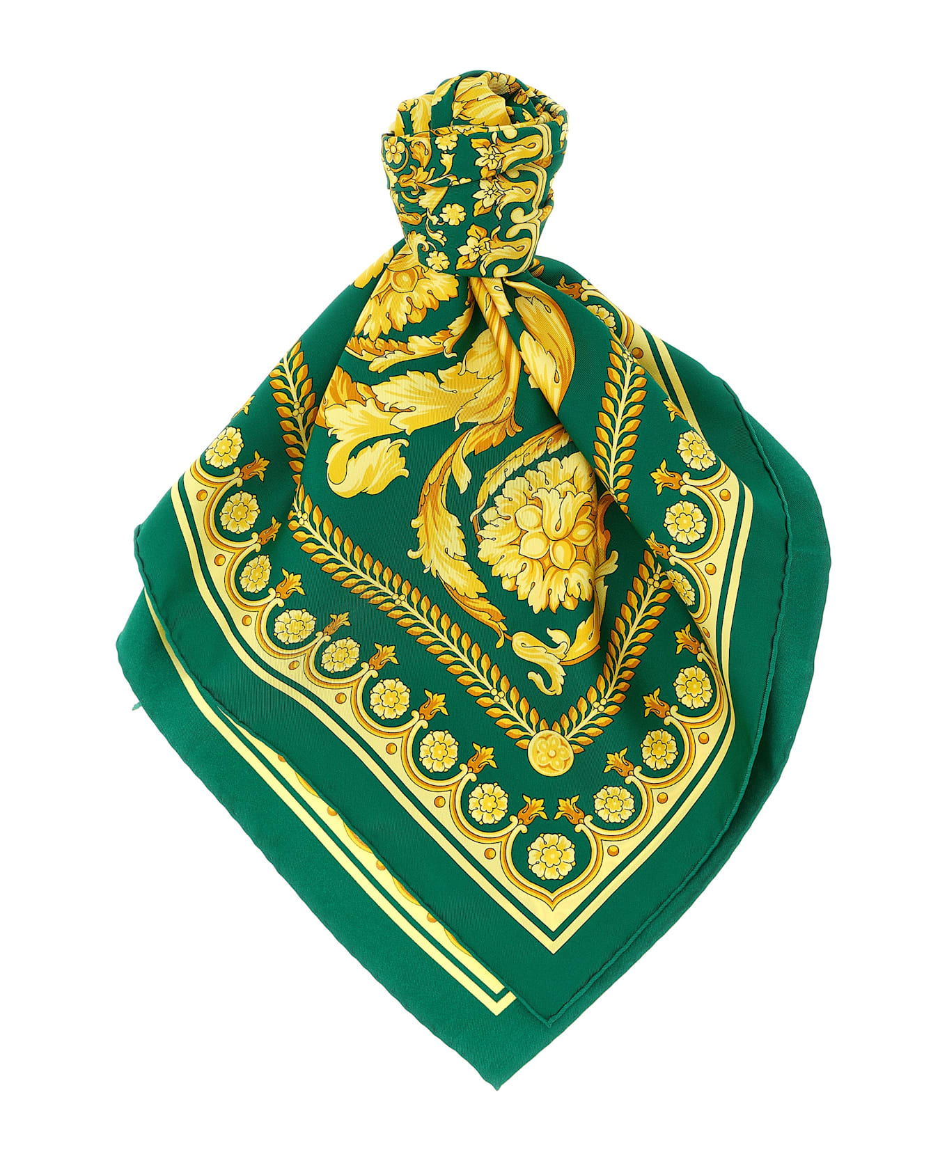 Versace Large Baroque Scarf - Green