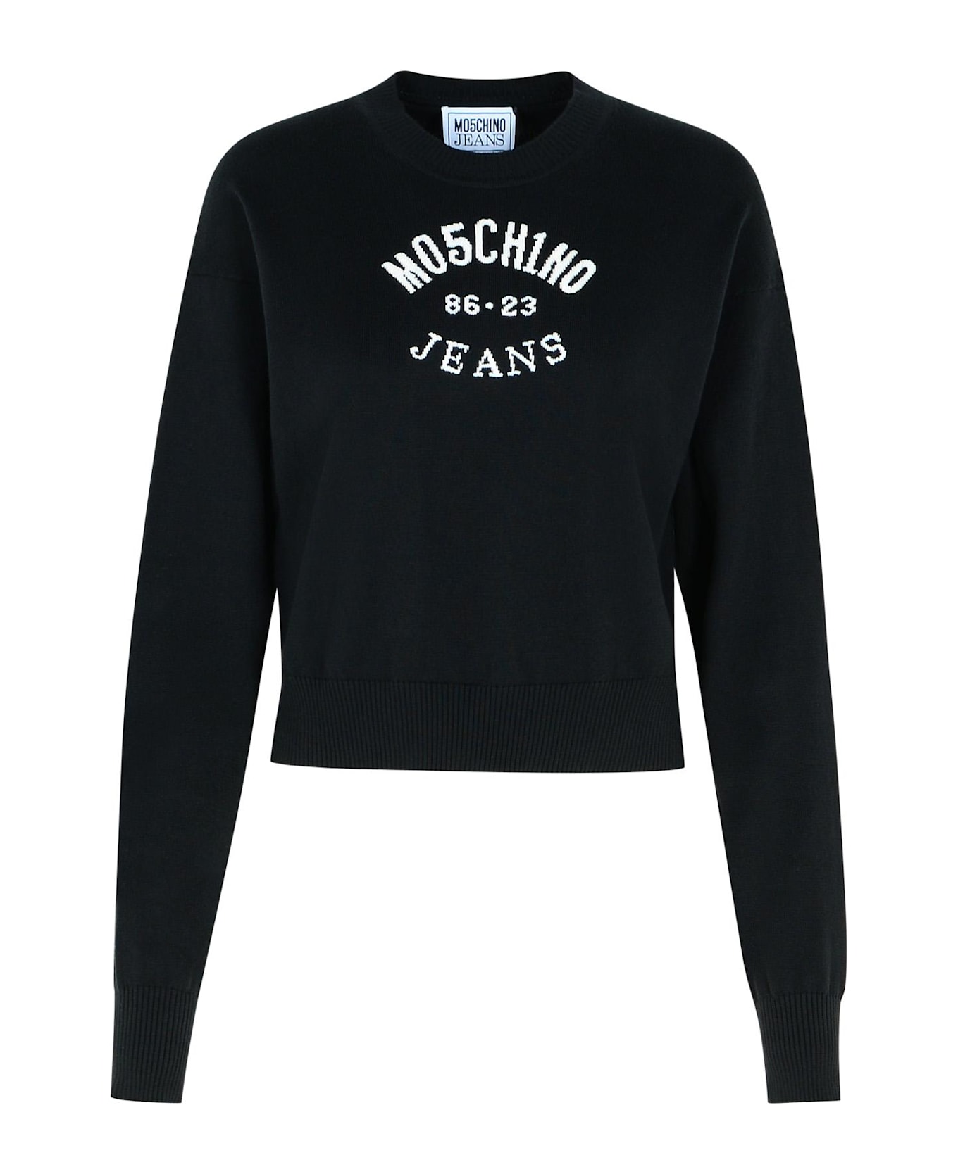 M05CH1N0 Jeans Black Cotton Sweater - Black