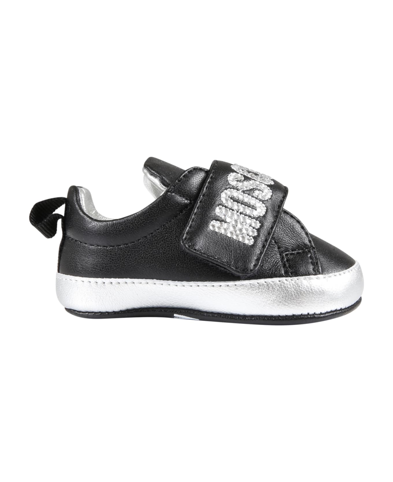 Moschino Black Sneakers For Baby Girl - Black