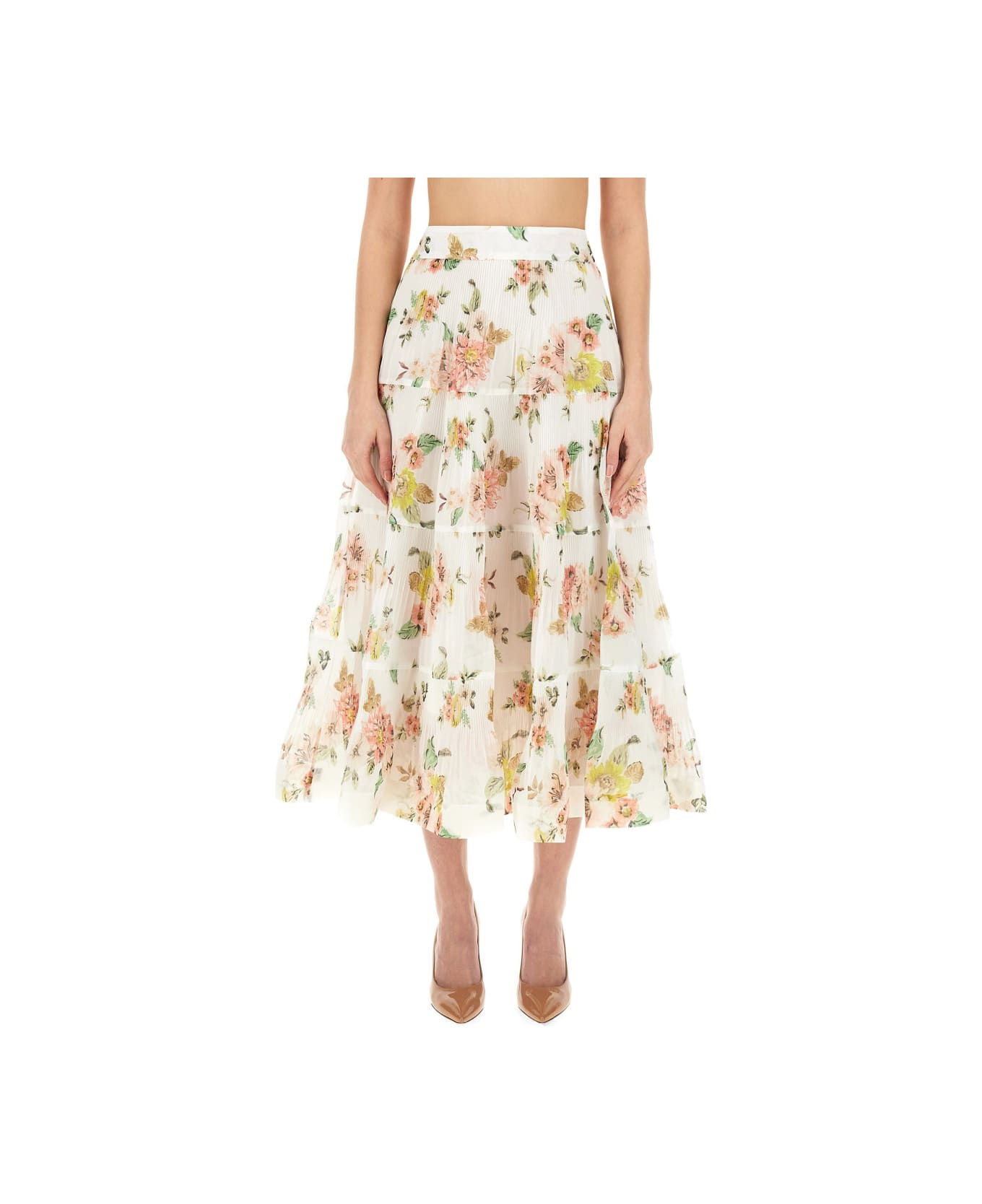 Zimmermann Skirt With Floral Pattern - PINK