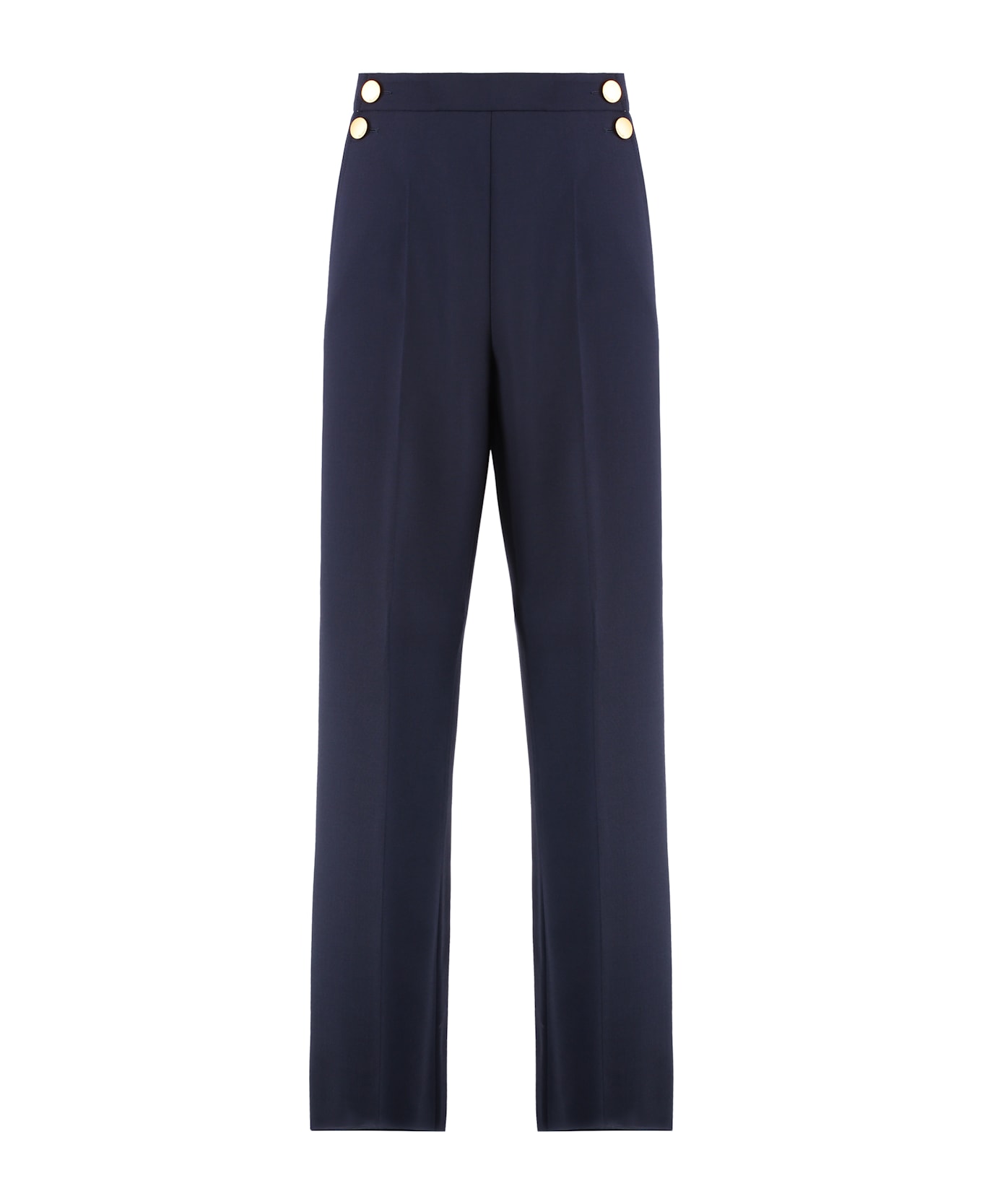 Max Mara Polonia Virgin Wool Trousers - blue
