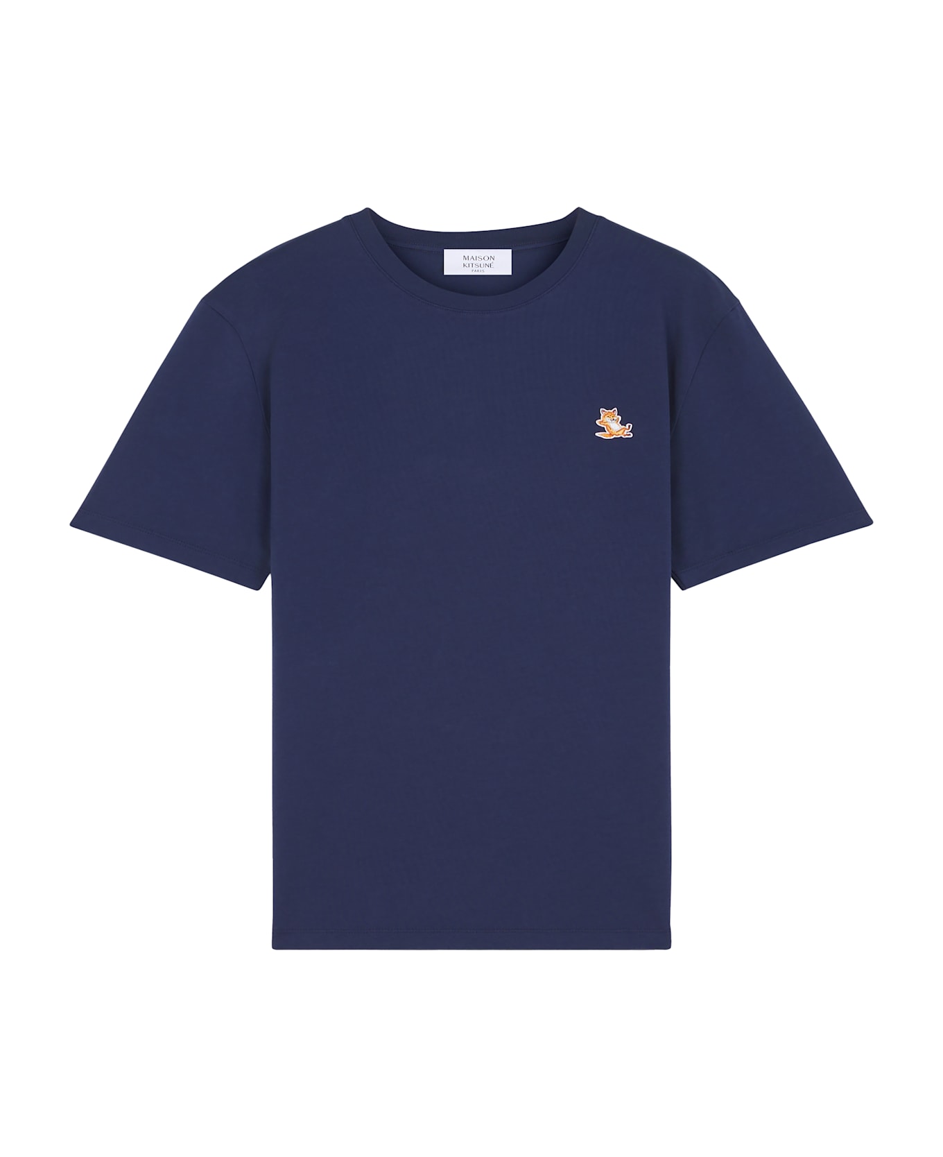 Maison Kitsuné Chillax Fox Patch Regular Tee-shirt - Eclipse Blue