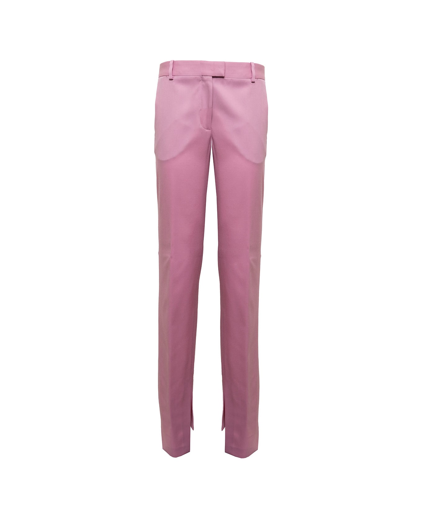 The Attico Woman's 'abram' Pink Wool Tailored Pants