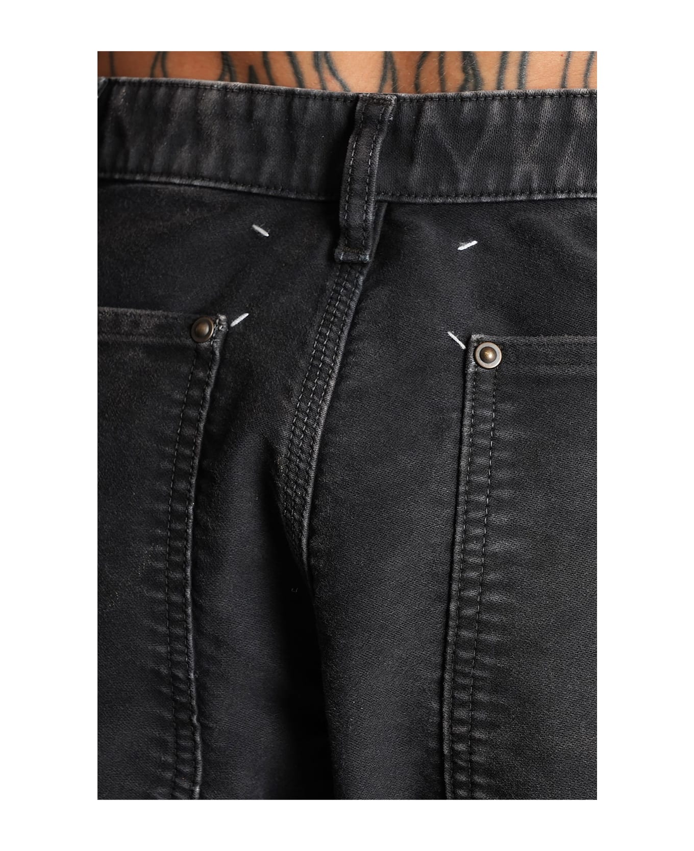 Maison Margiela Pants In Black Cotton - black