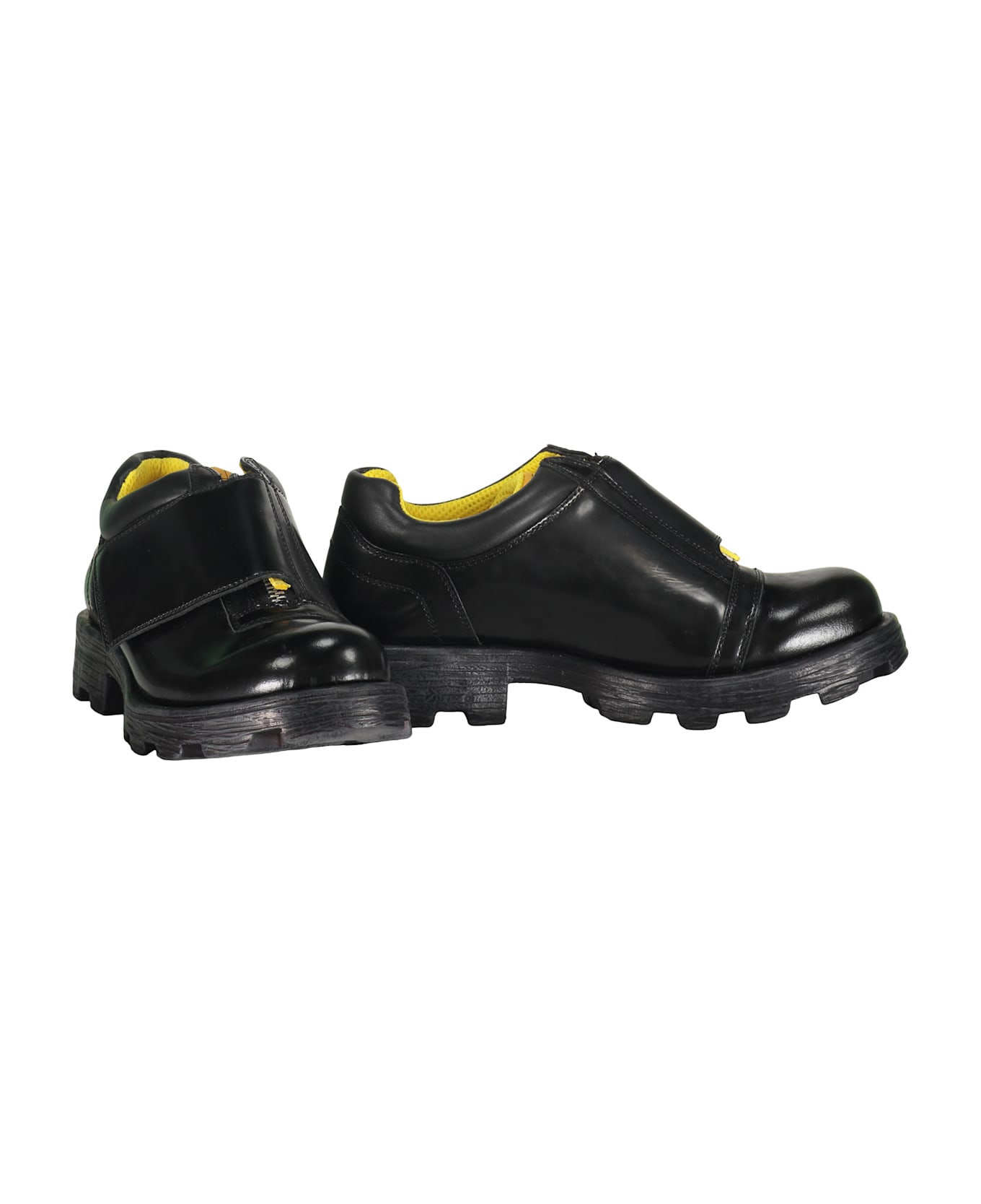 Diesel Monk Strap In Leather - black