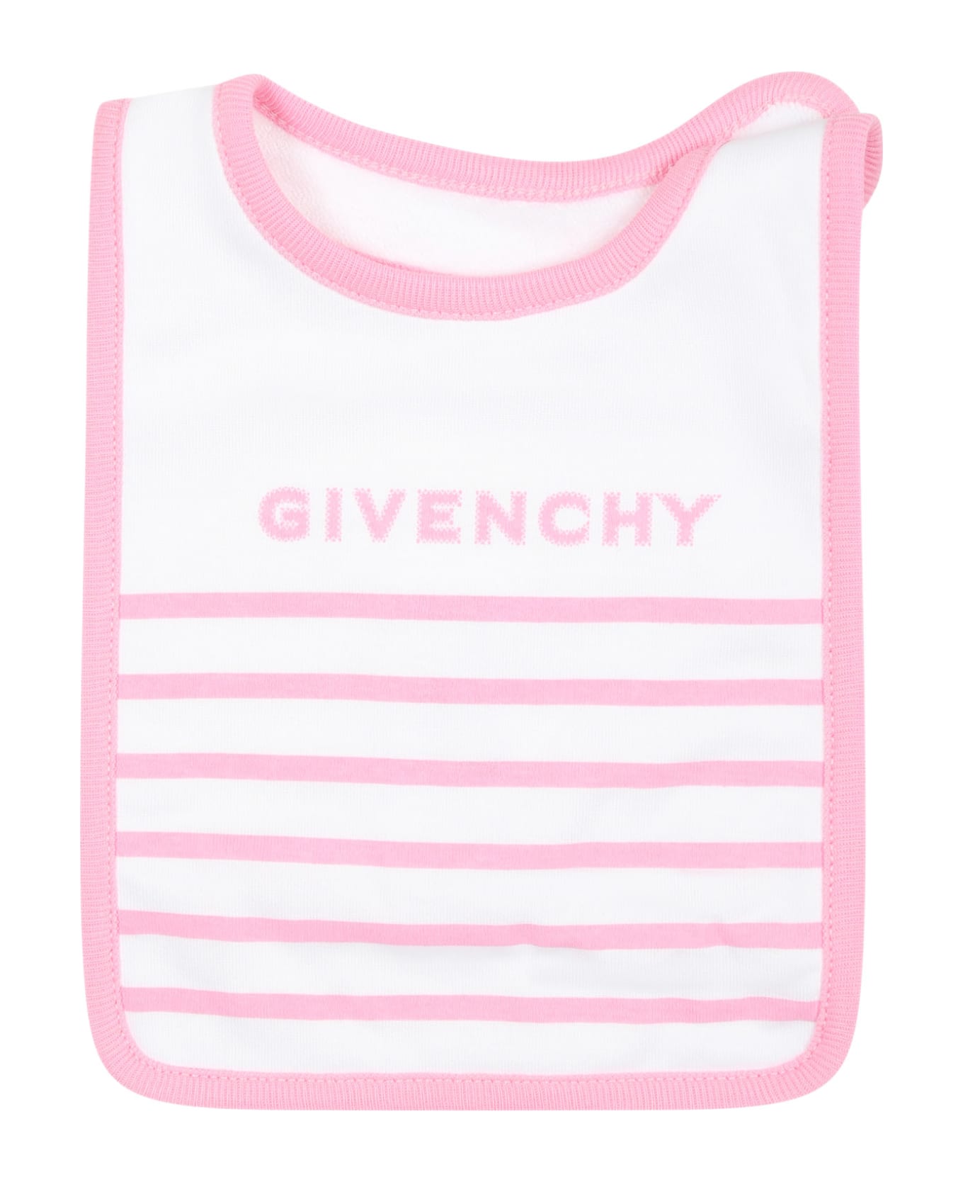Givenchy Pink Set For Baby Girl With Logo Stripes - Pink