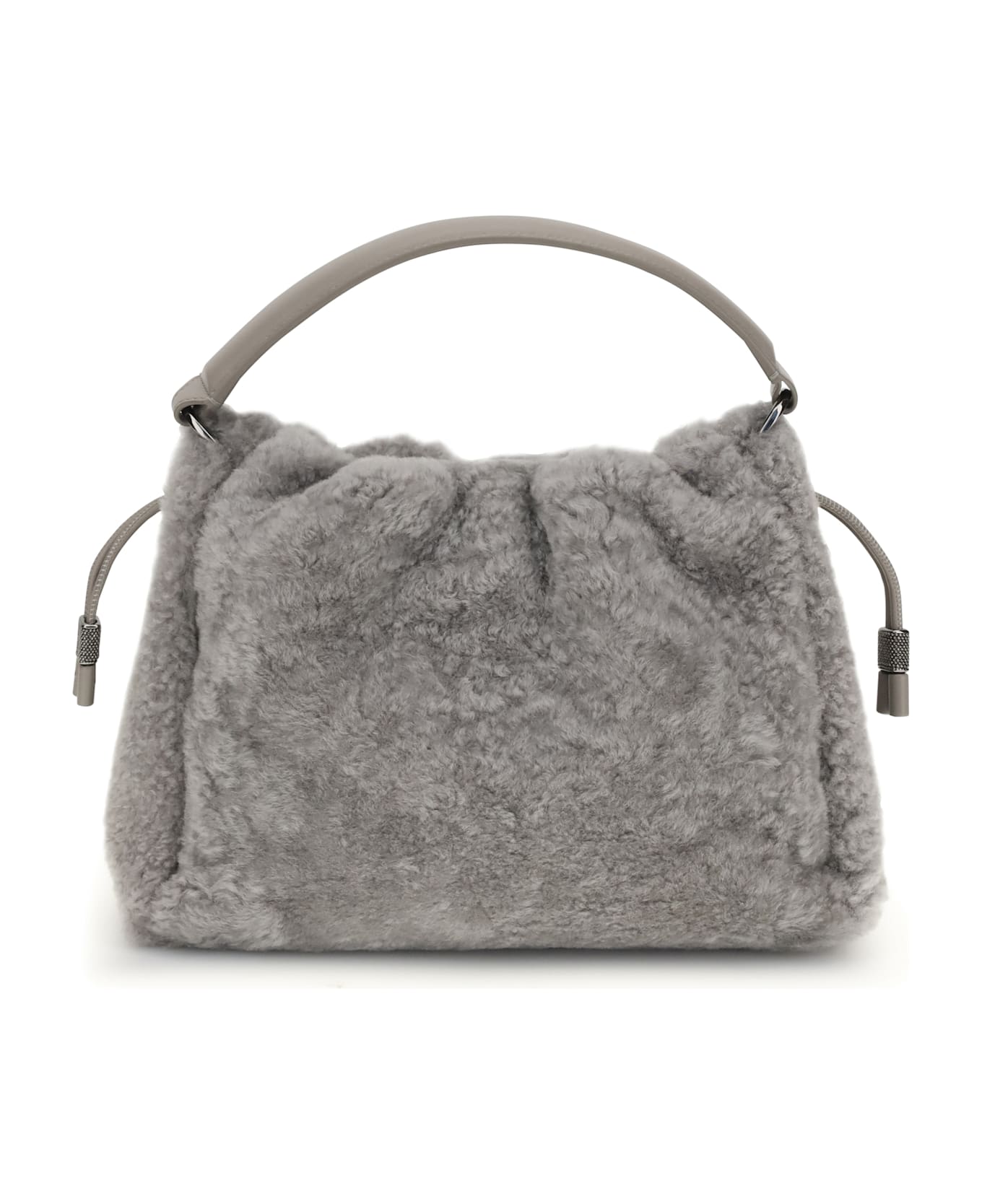 Brunello Cucinelli Small Shearling Mellow Shoulder Bag
